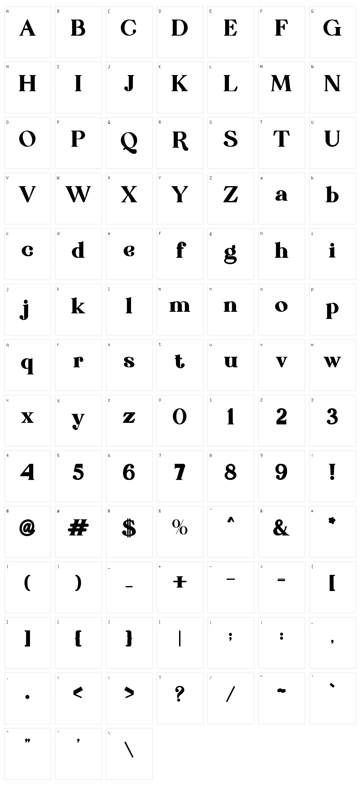 Brief River Character Set