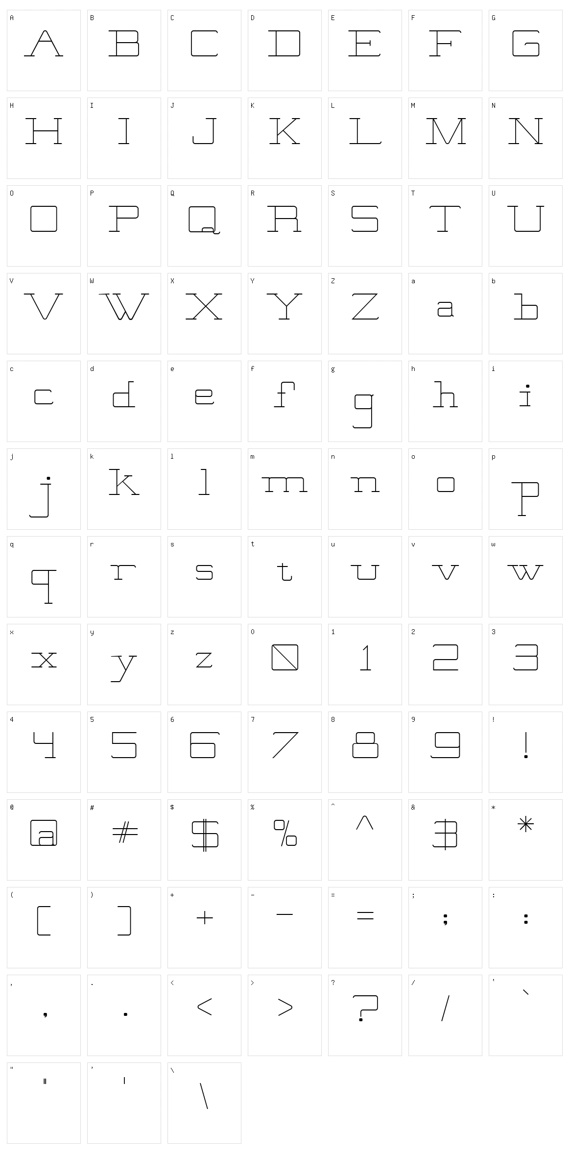 Brooklyn Character Set