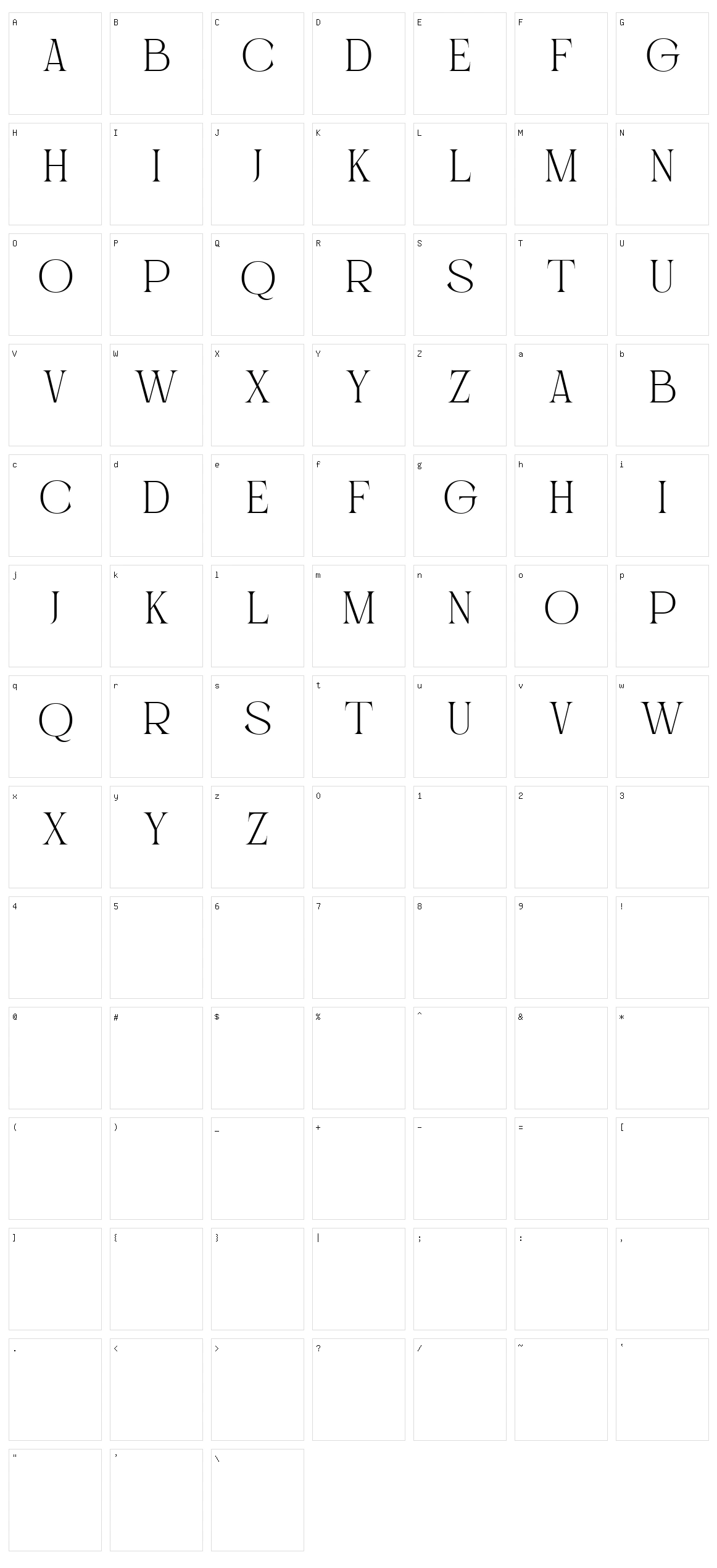 Brown Casalova Character Set