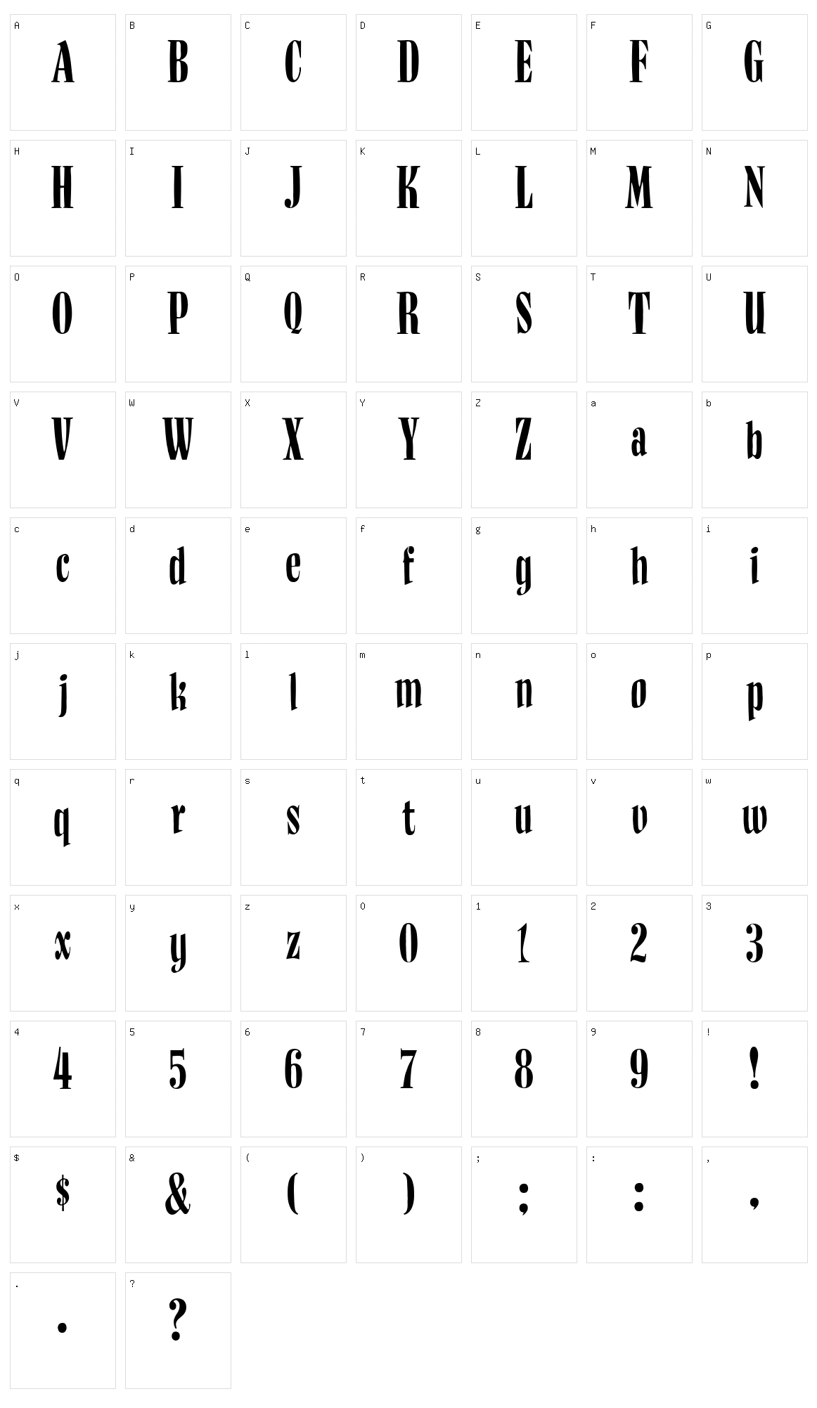 BudNull Character Set