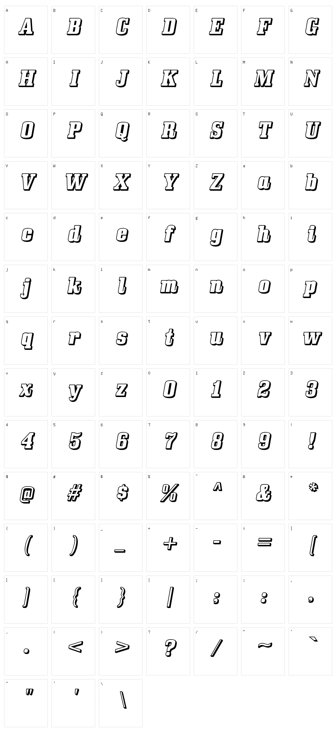 Bullpen Character Set