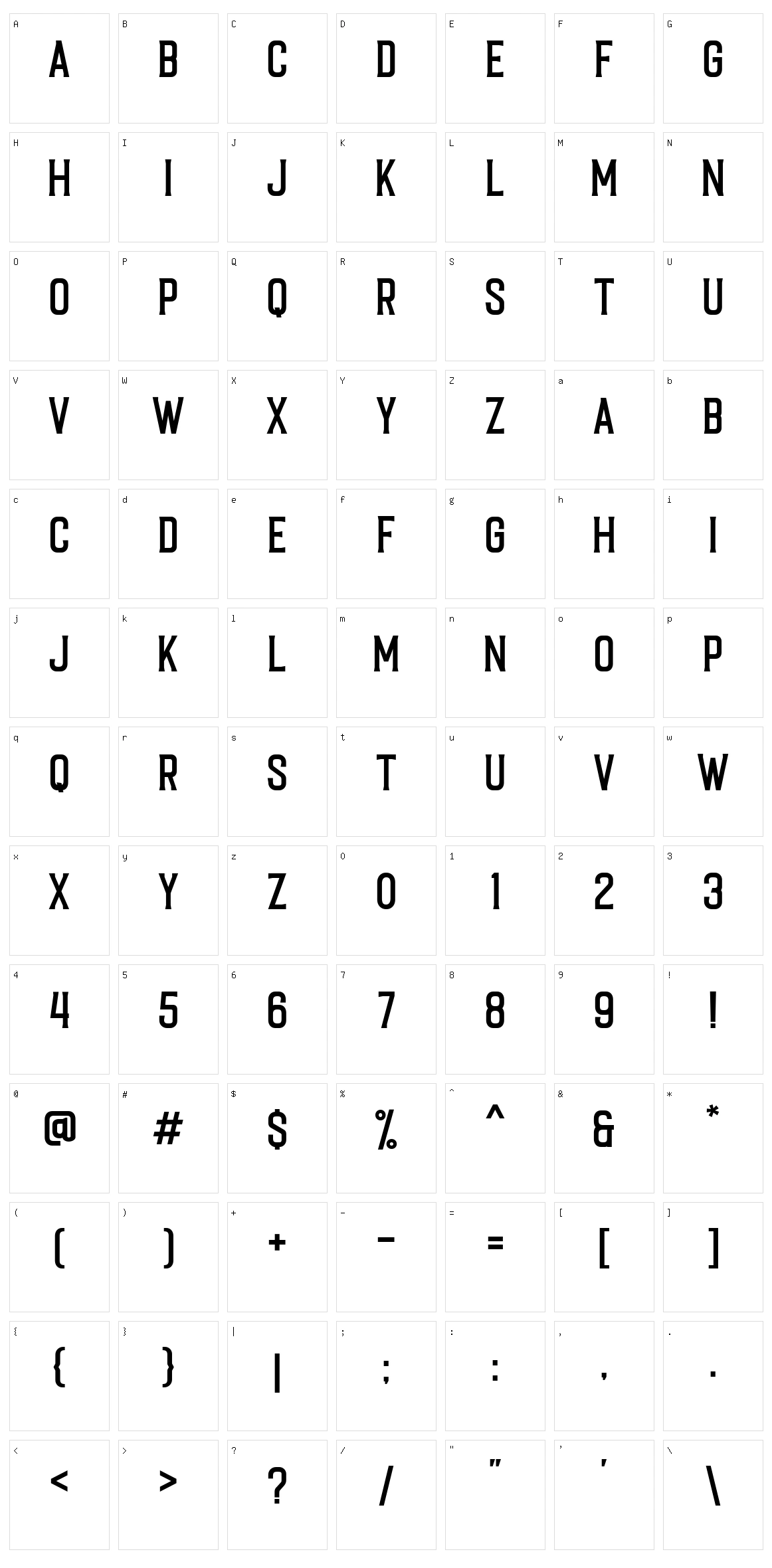 Caligor Character Set