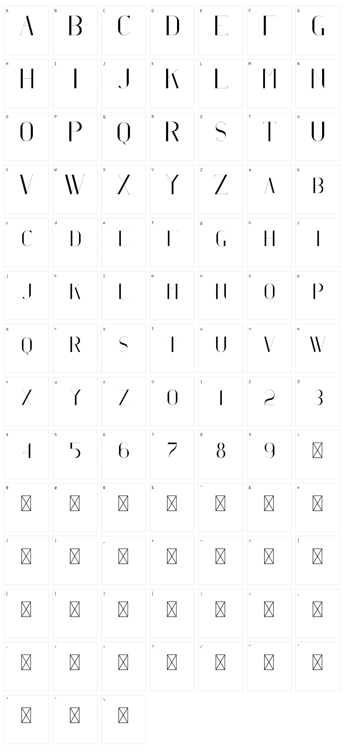 CC Afterglow Character Set