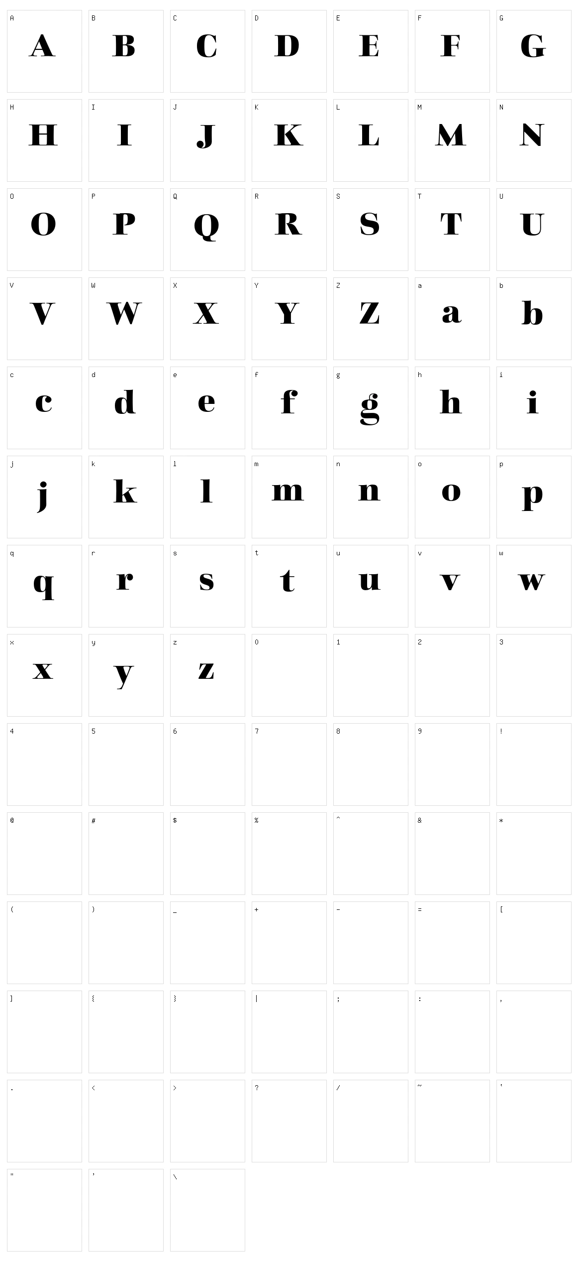 Charpentier Classicistique Character Set