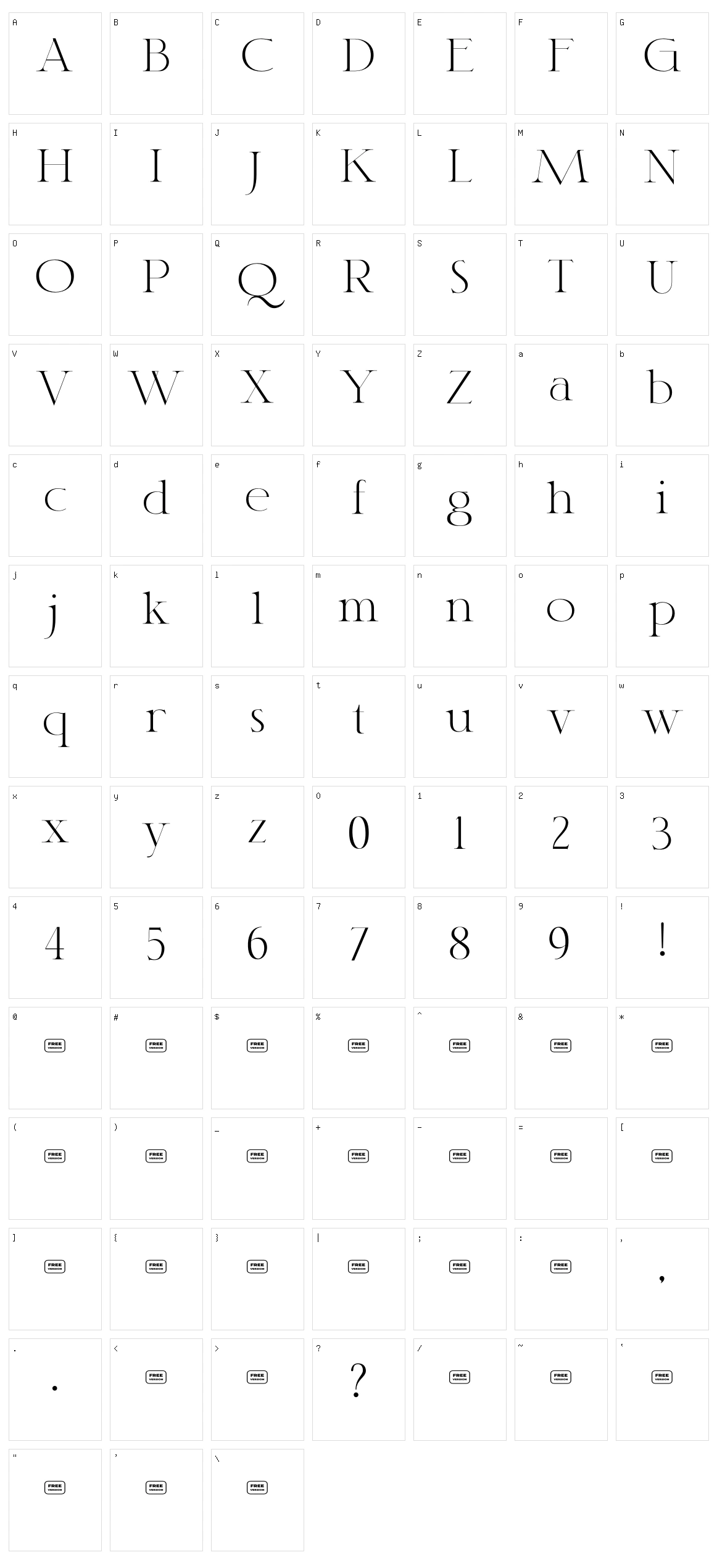 Classy Character Set