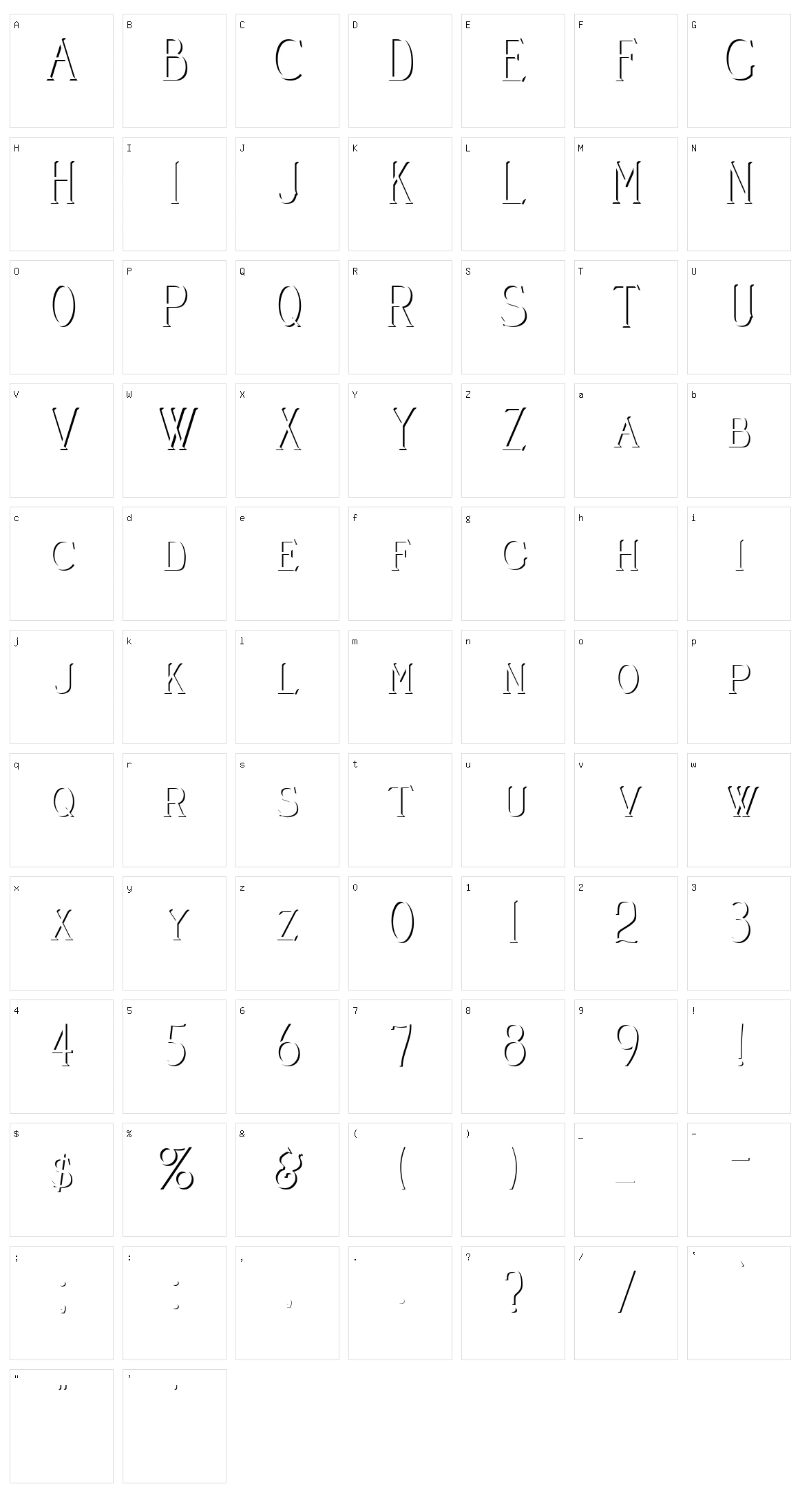 Cleaver's Juvenia Character Set