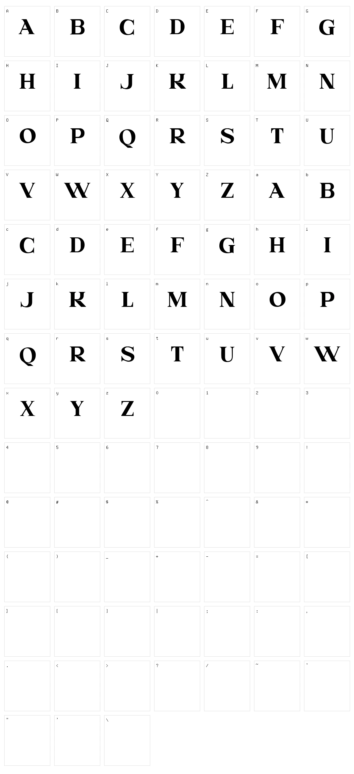 Cosmopolitan Character Set