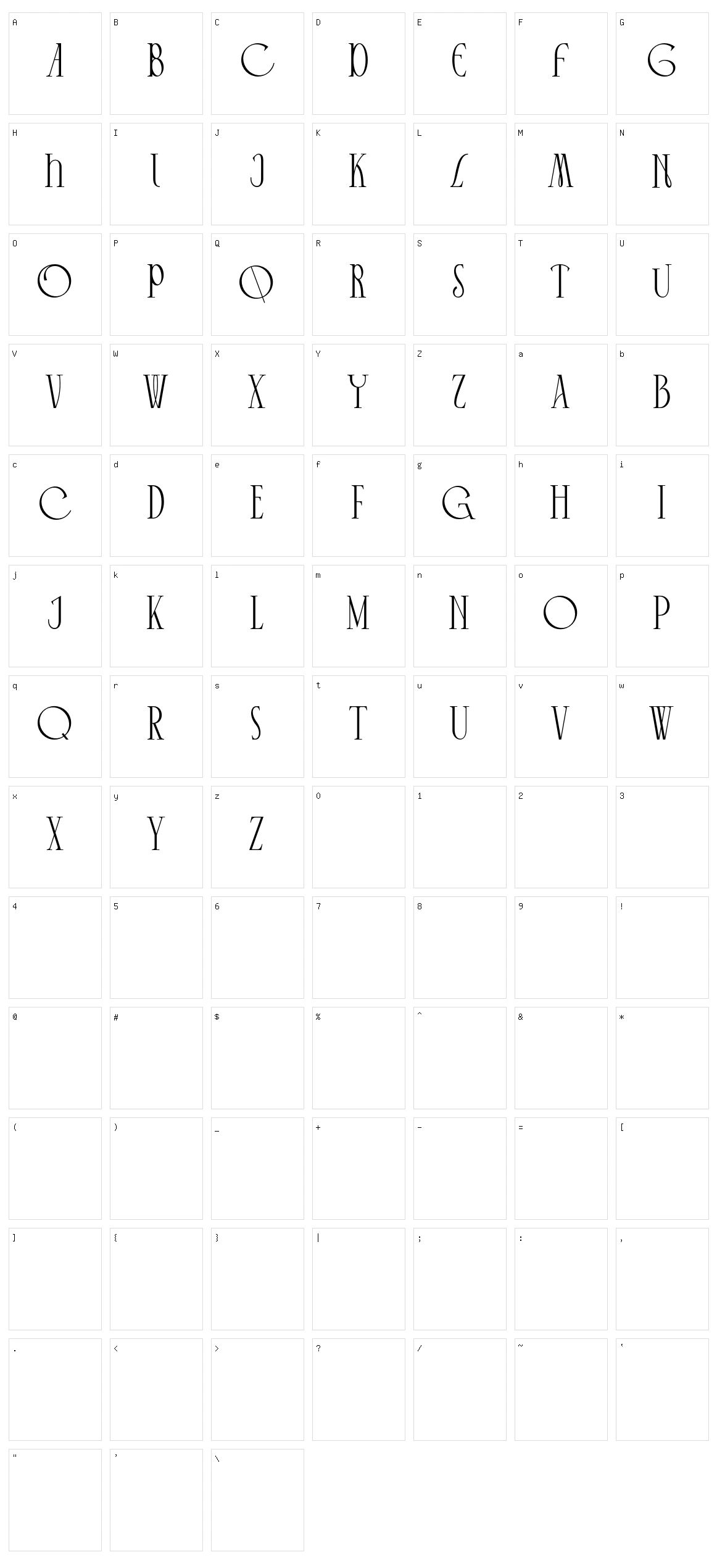 Cyrano Character Set