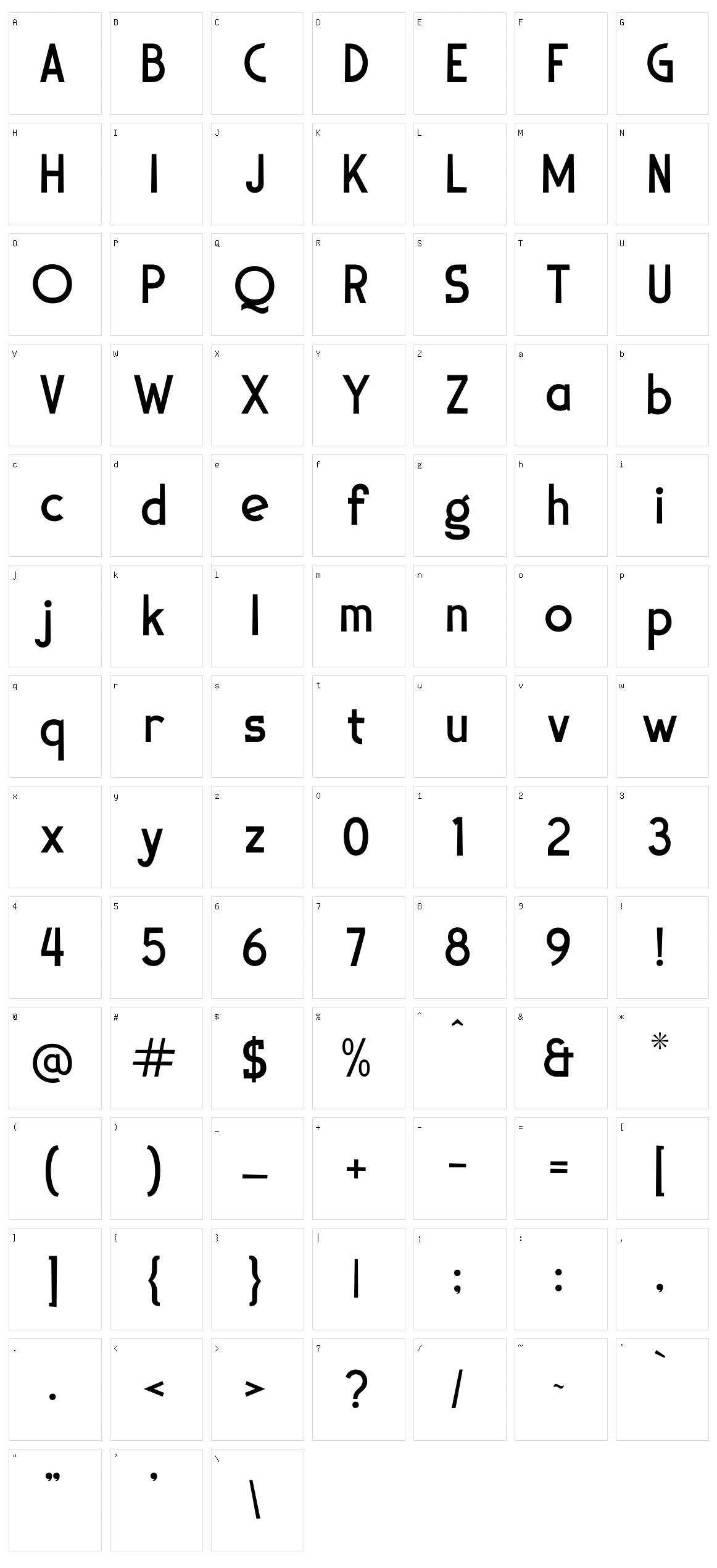 Delaqrus Character Set