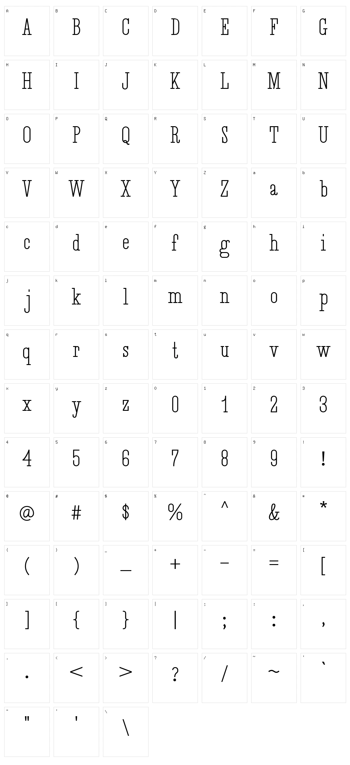 Desuka Slab Character Set