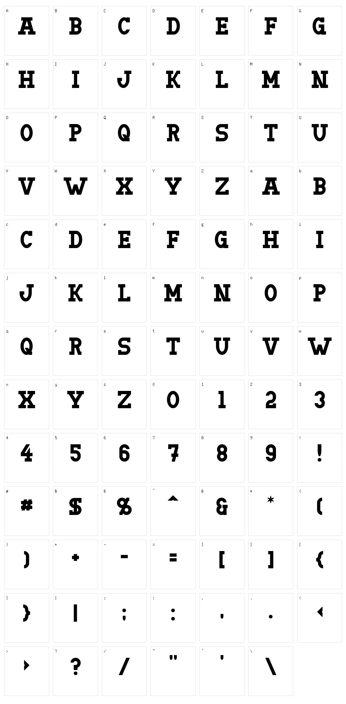 Doergon Character Set