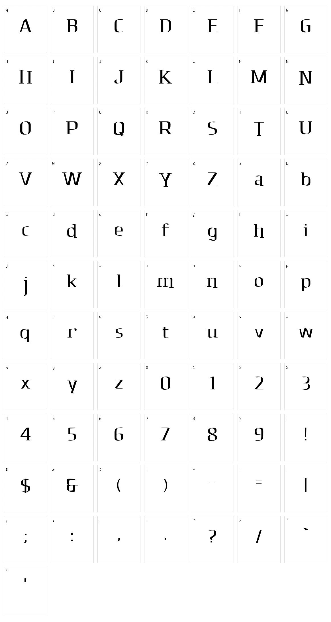 Dolomites Xtra Character Set