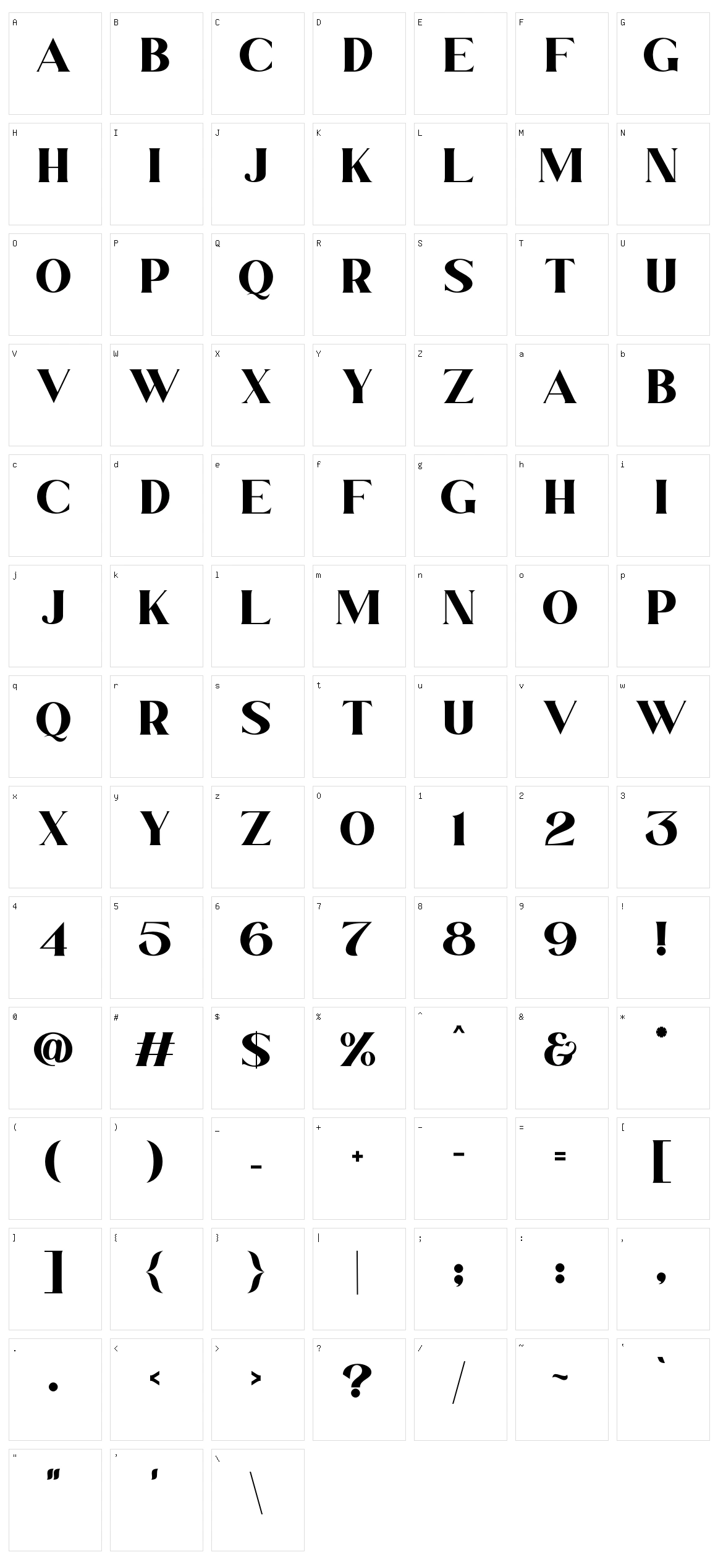 Dream Glory Character Set