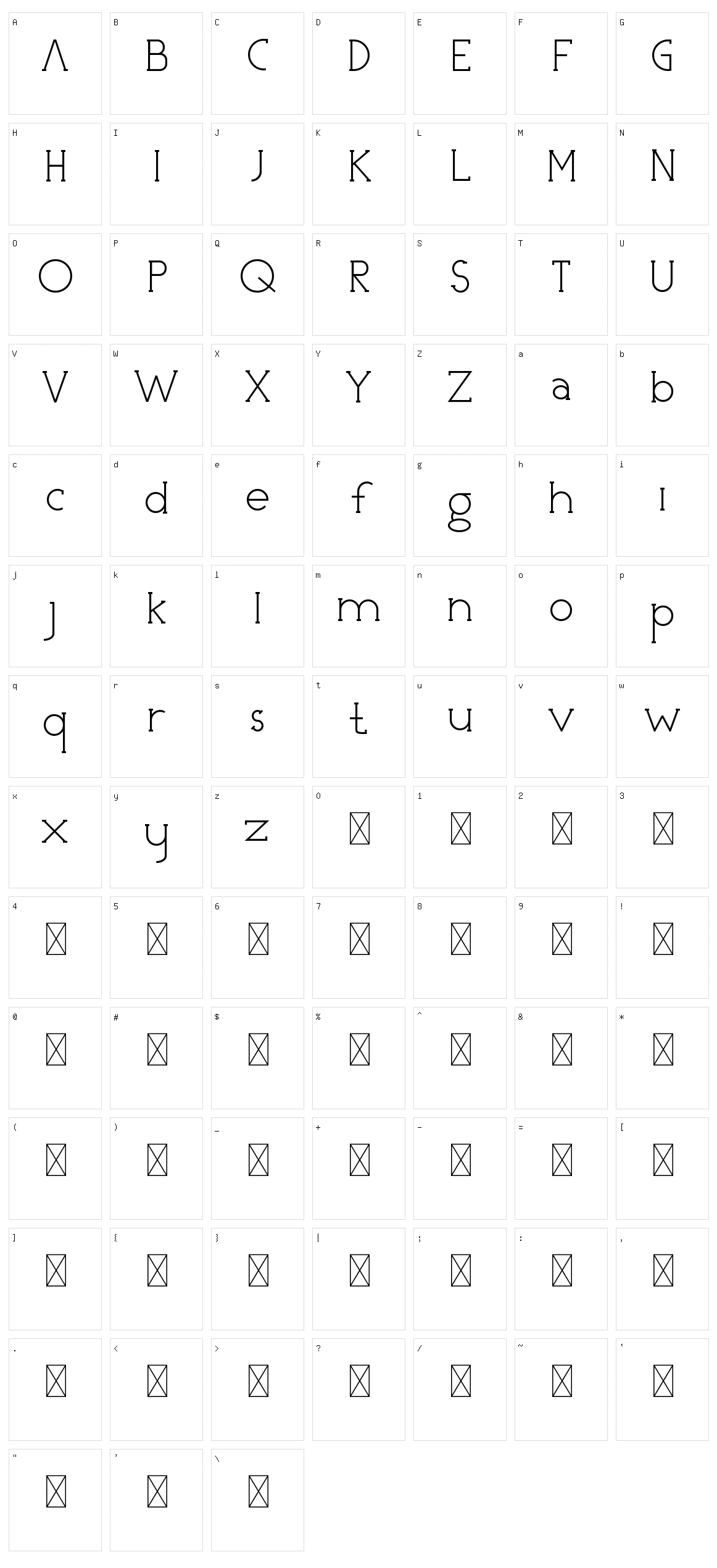 Eleanor Satnight Character Set