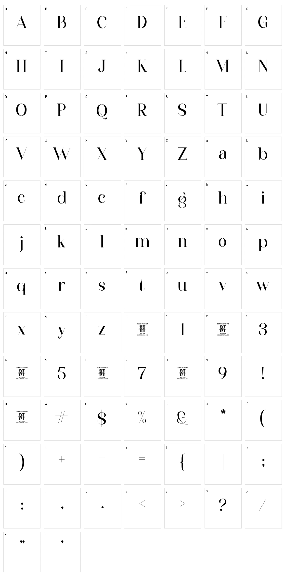 Eleanorth Character Set