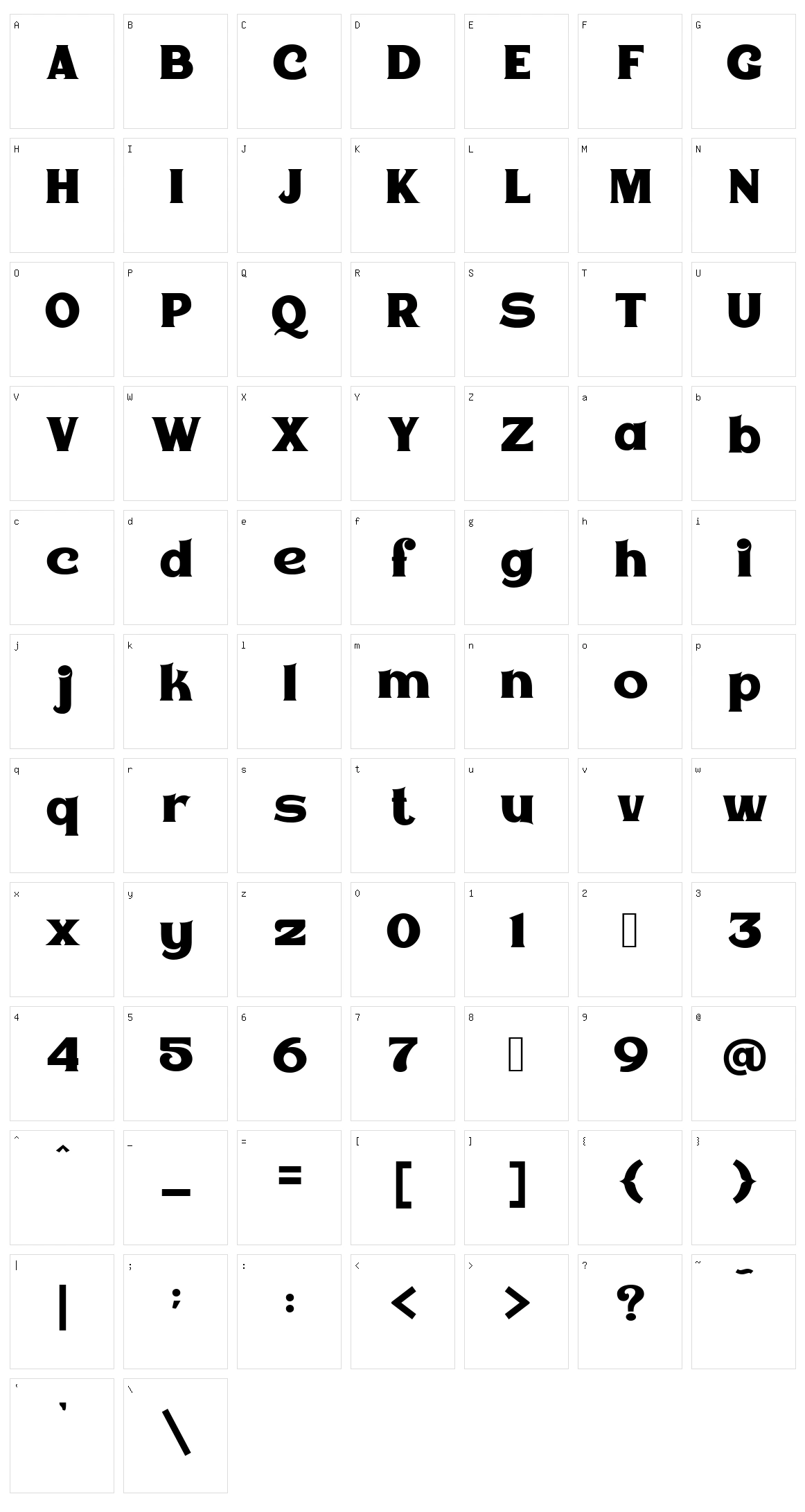 Epicgant Character Set