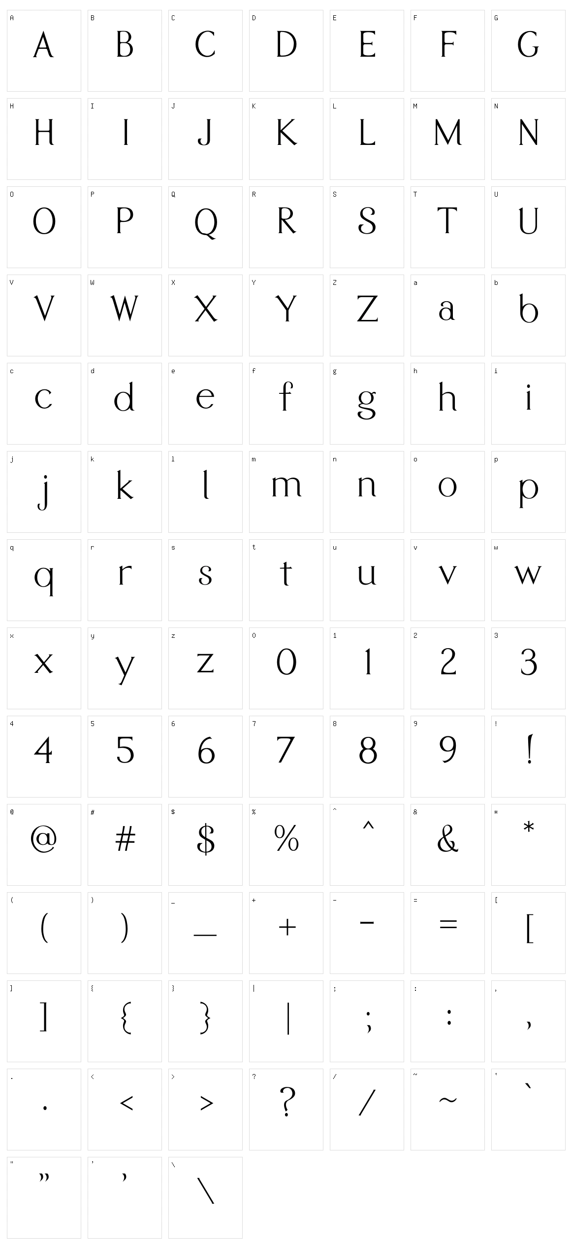 Eremite Character Set