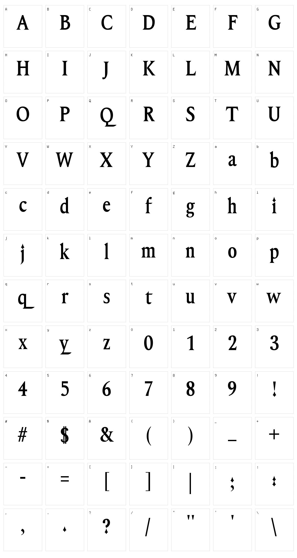 Exquisite Character Set