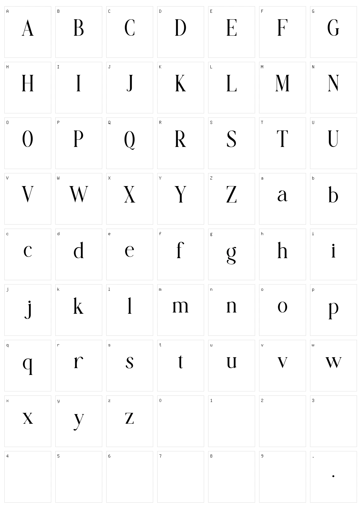 Flawsome Character Set