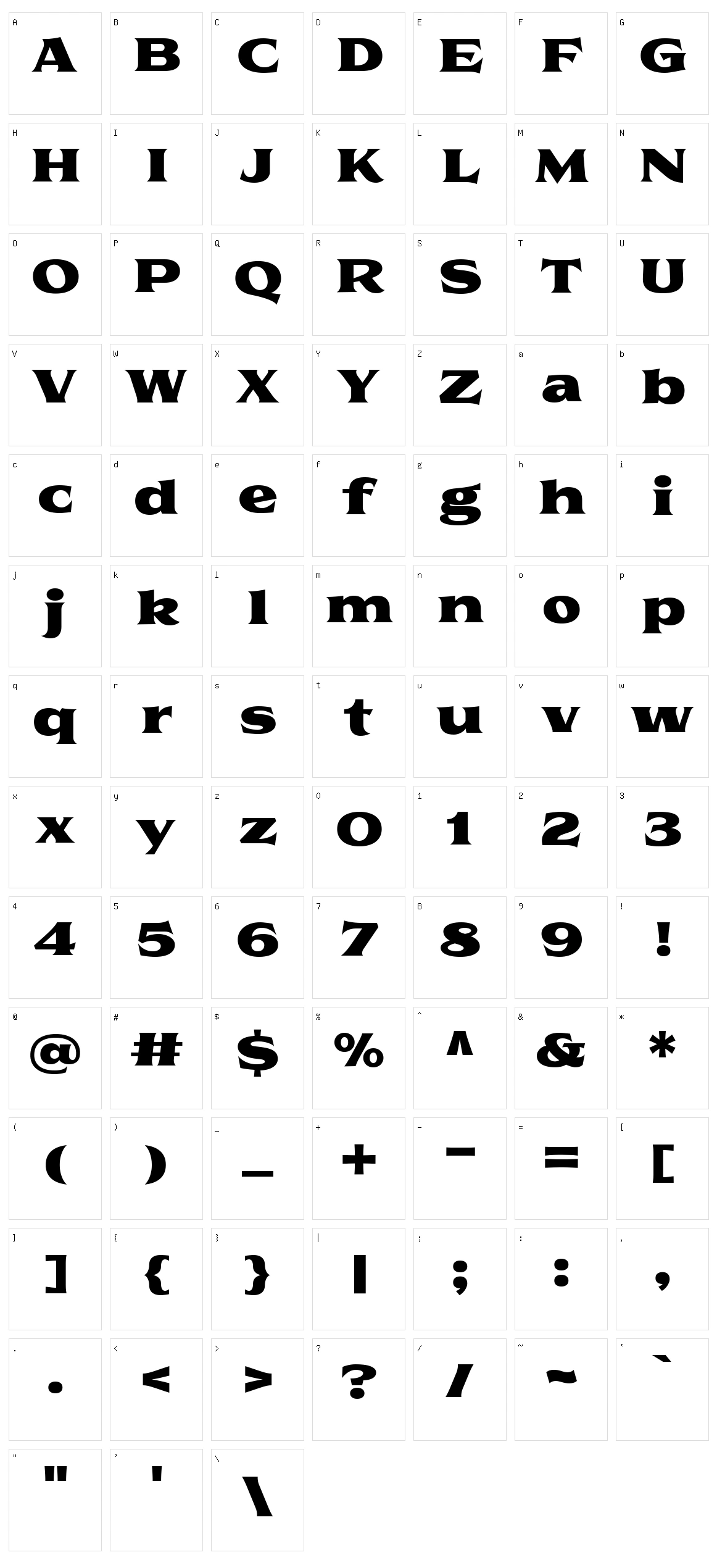 Florent Character Set