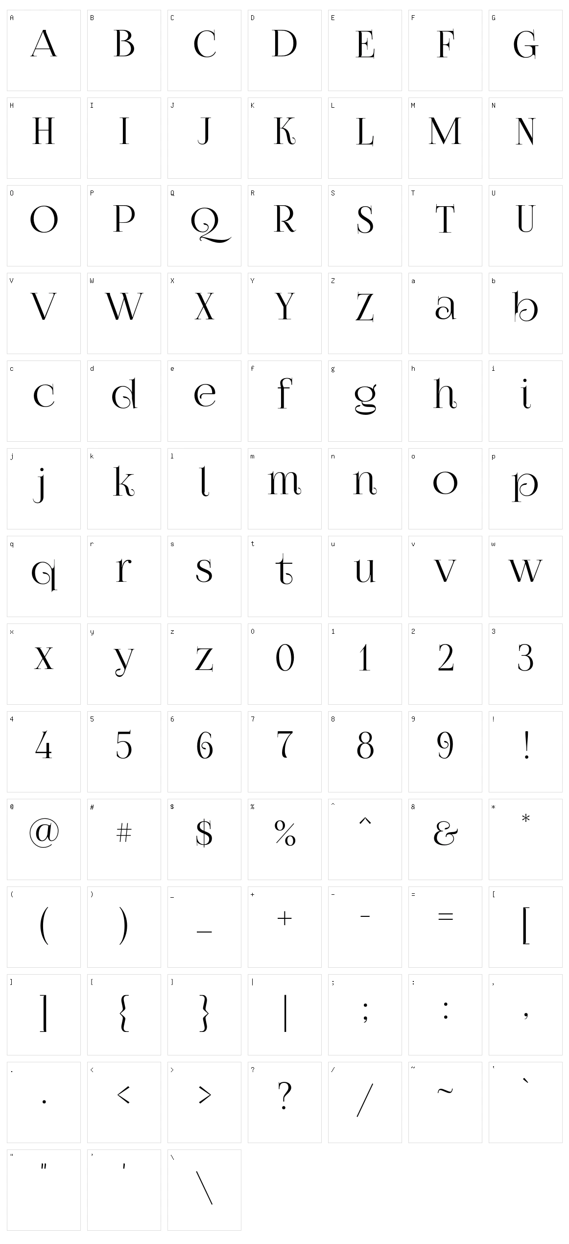 Foglihten No07 Character Set