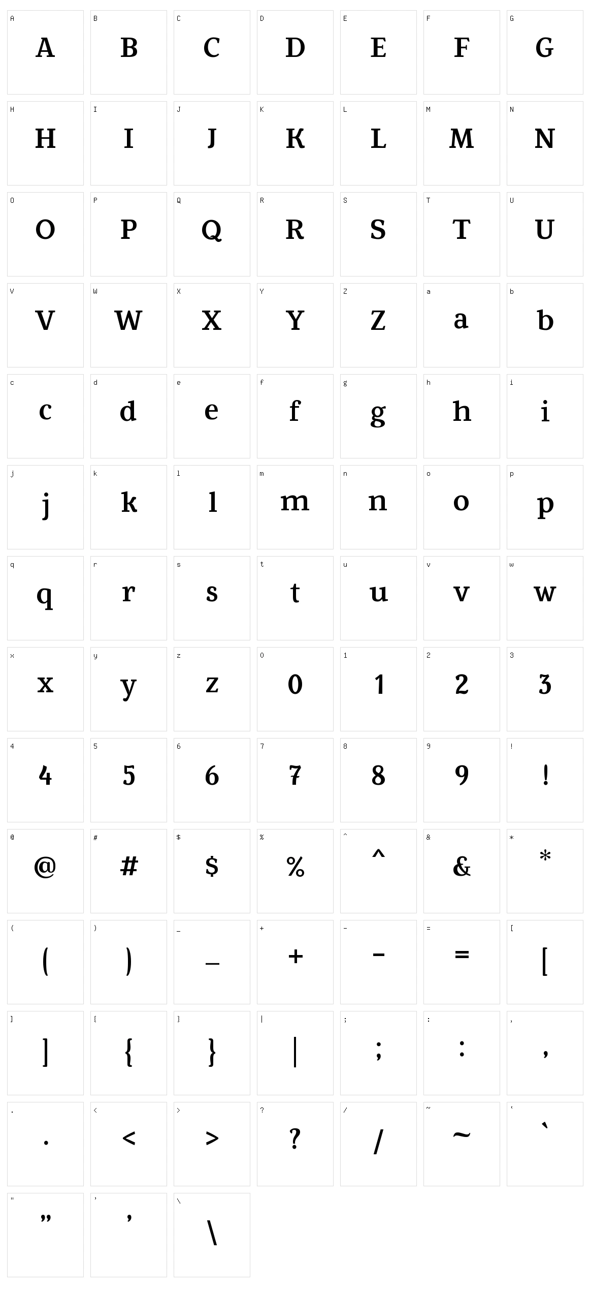 Fowviel Character Set