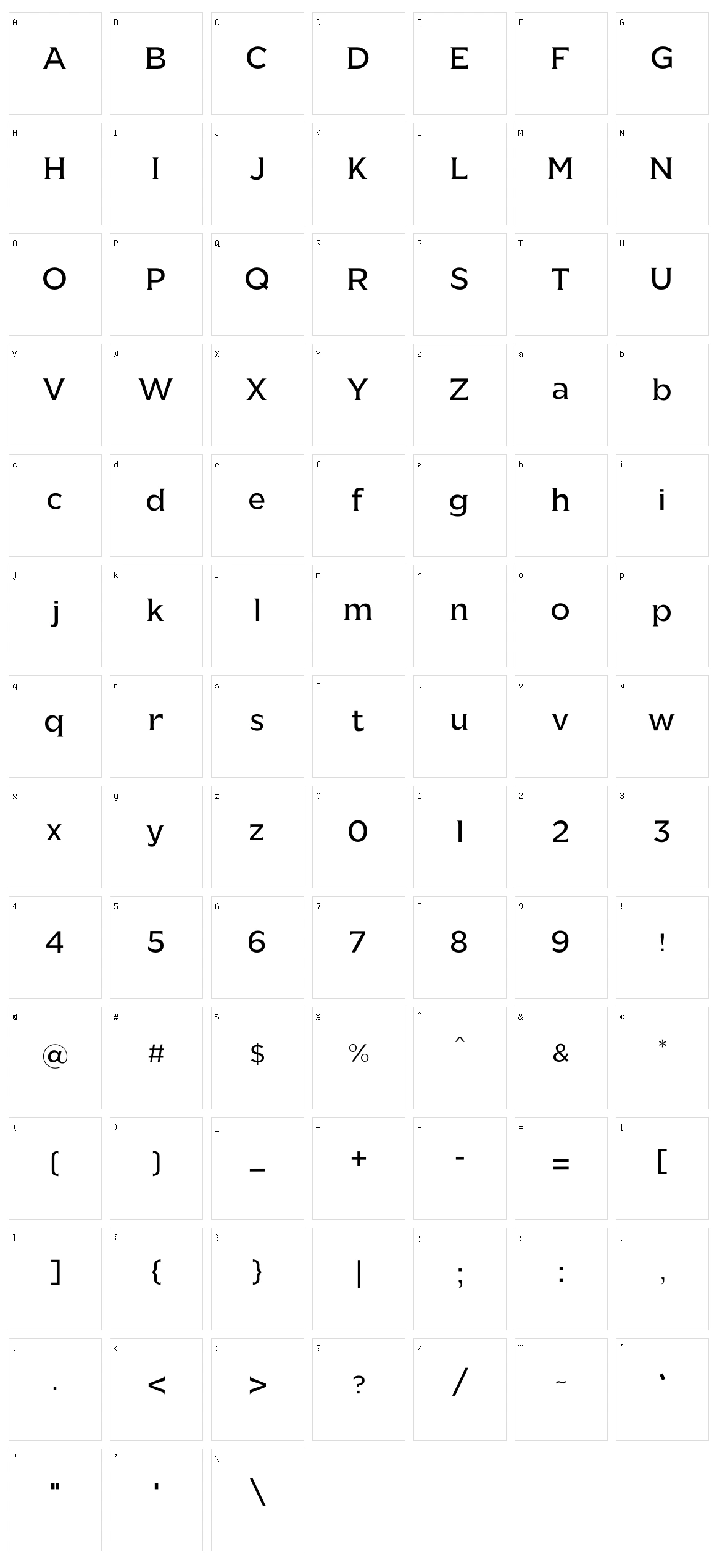 Gallmore Slab Character Set
