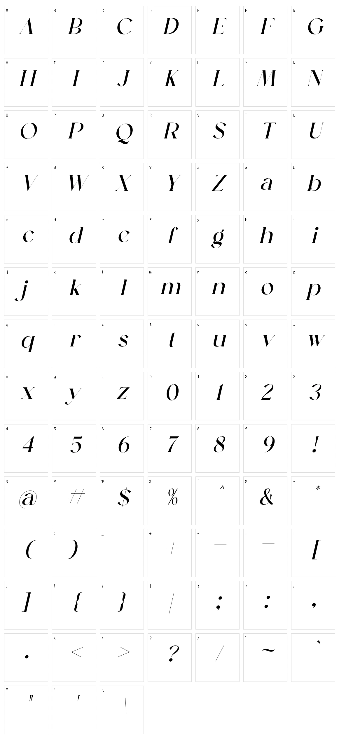 Glamour Karlina Character Set