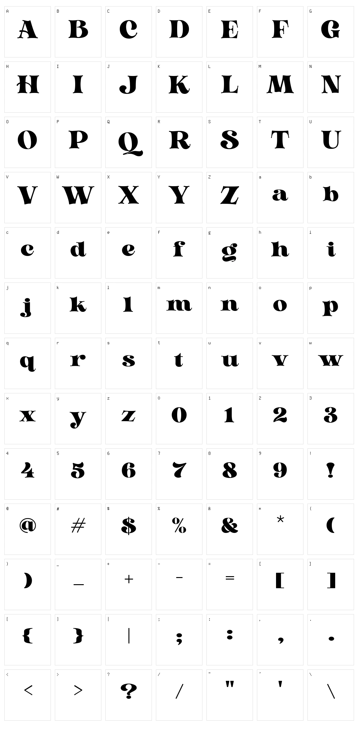 Golden Metafor Character Set