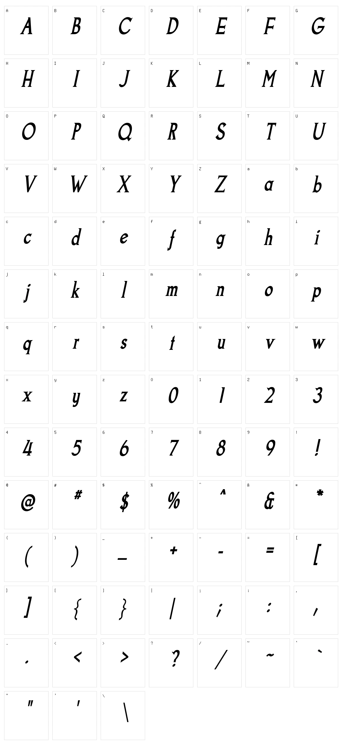 Goodfish Character Set