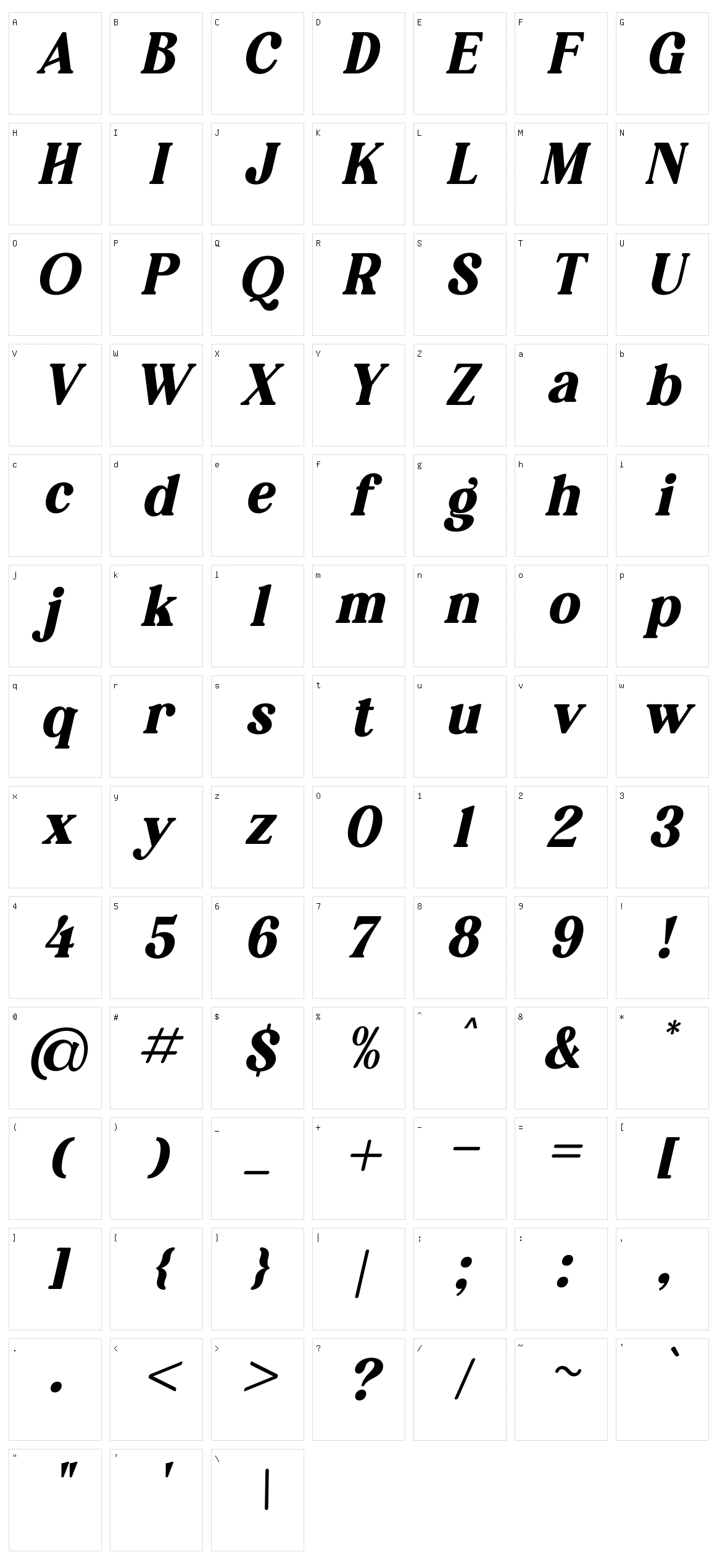 Hagona Character Set