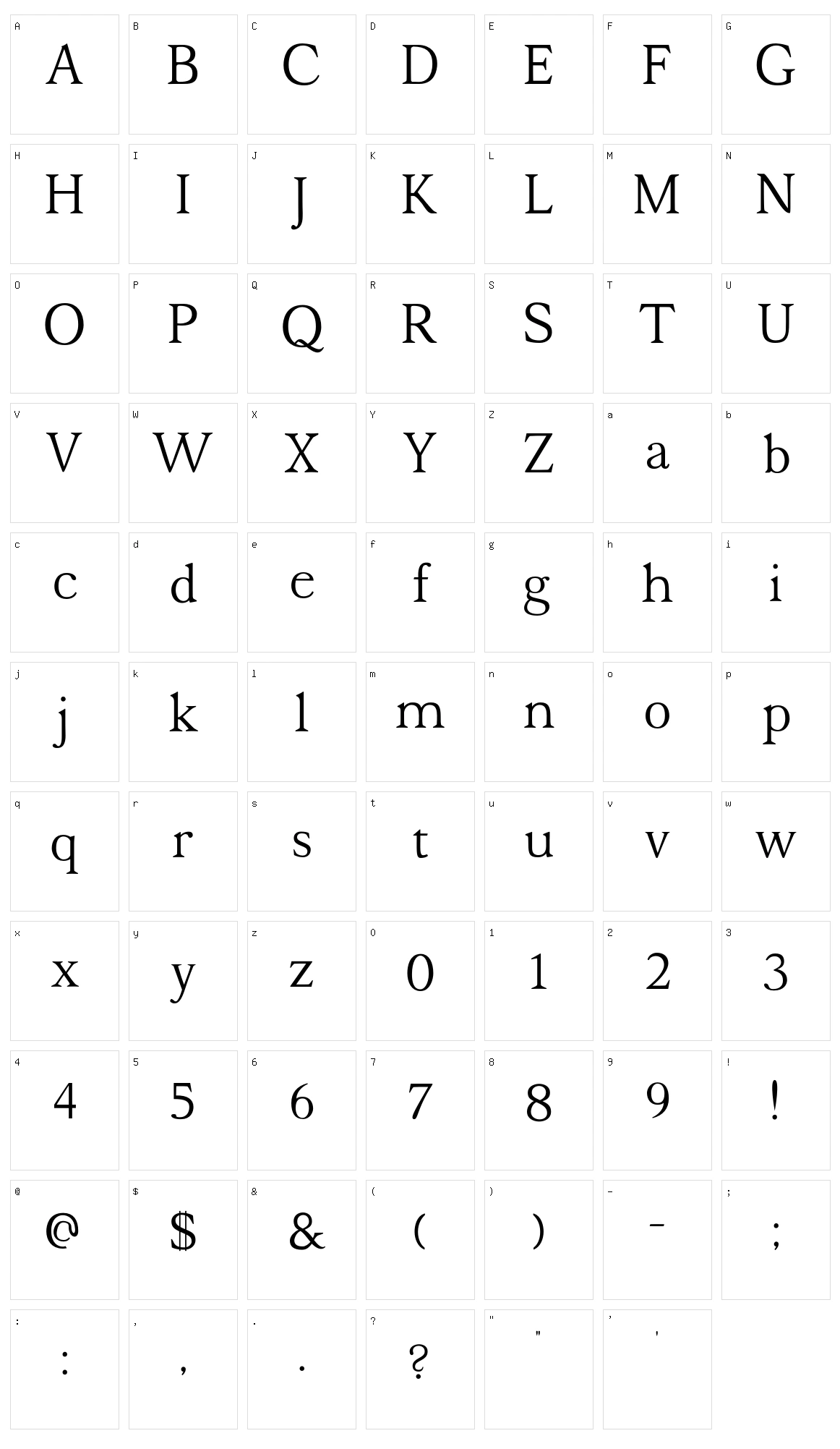 Halion Character Set