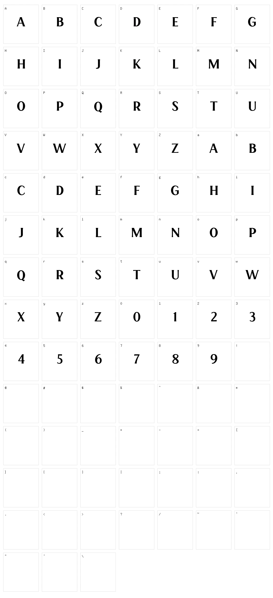 Henave Character Set