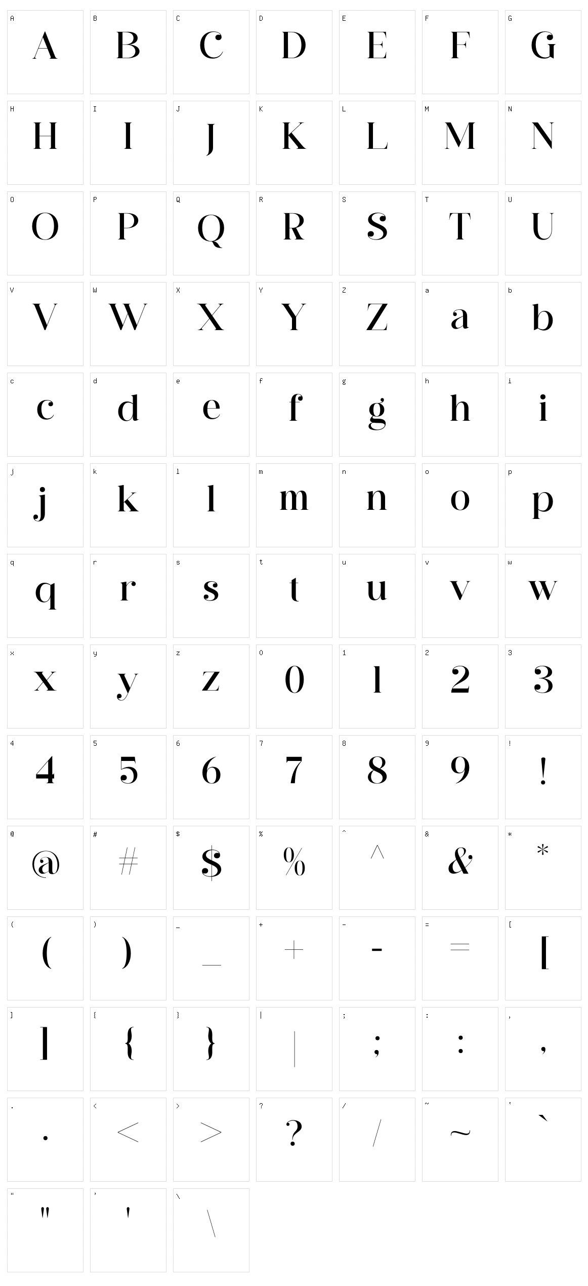 Hergika Character Set