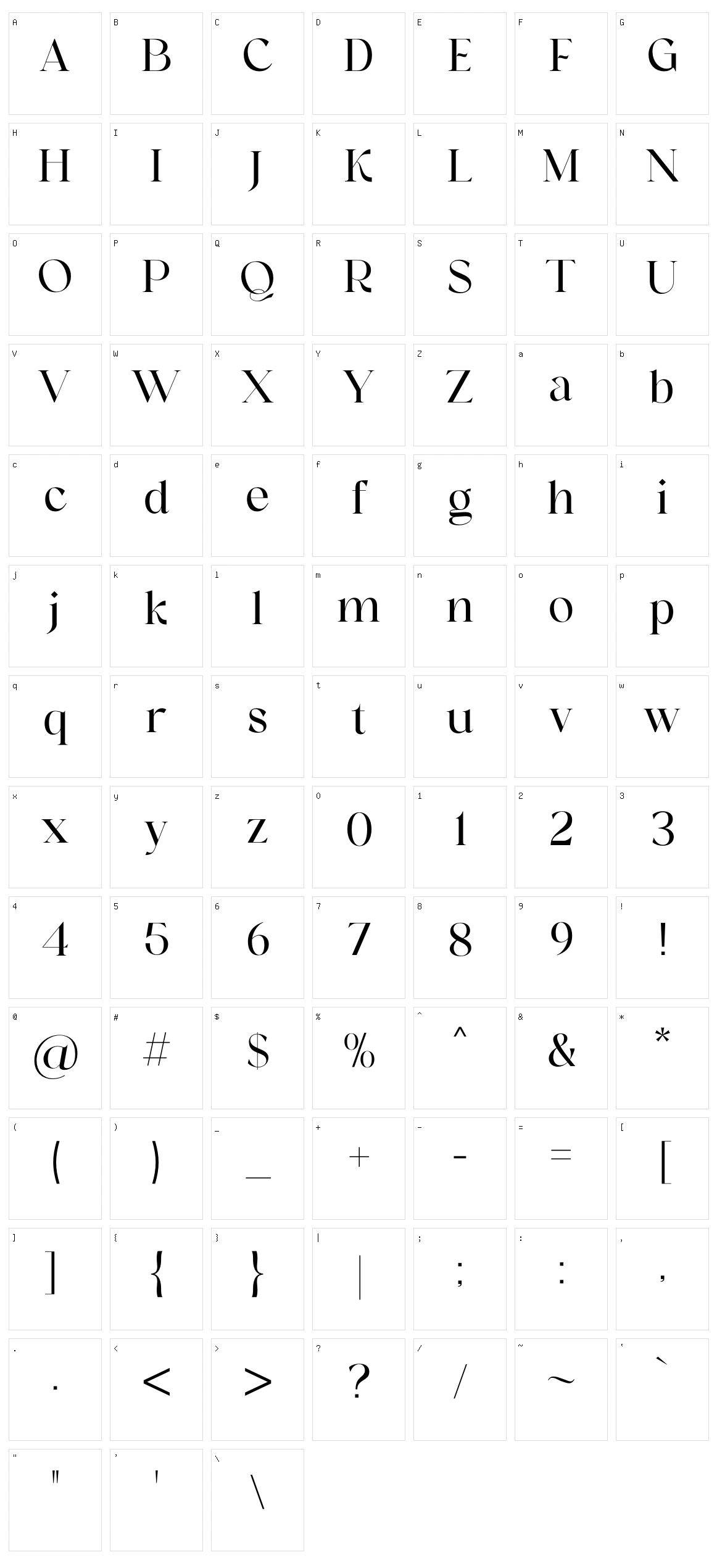 Highbary Sunfest Character Set