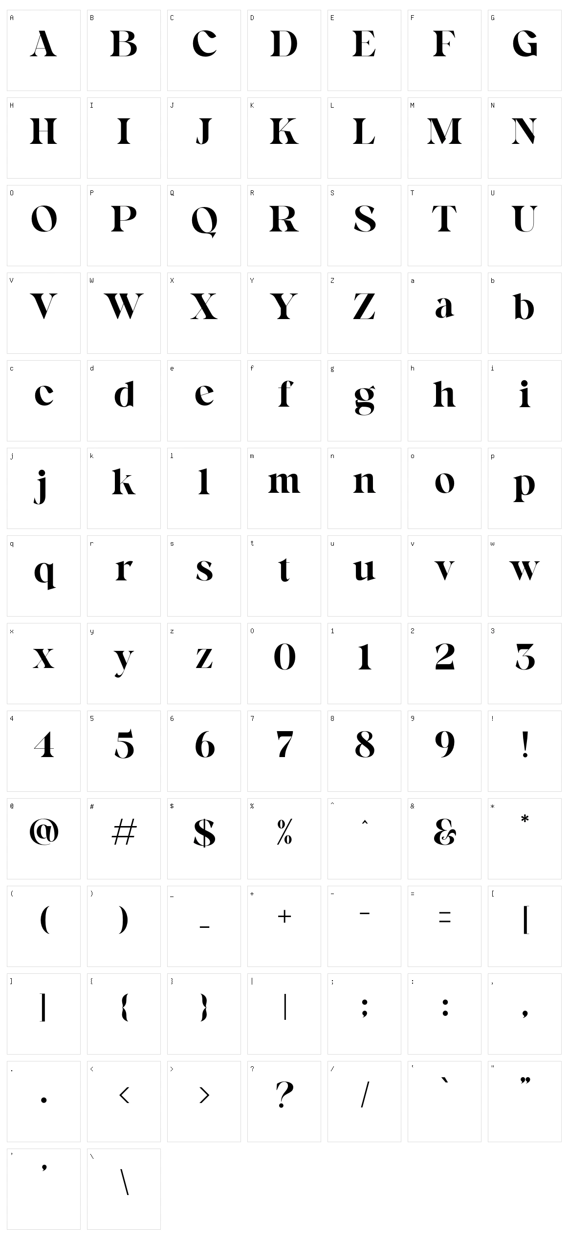 Homrice Character Set