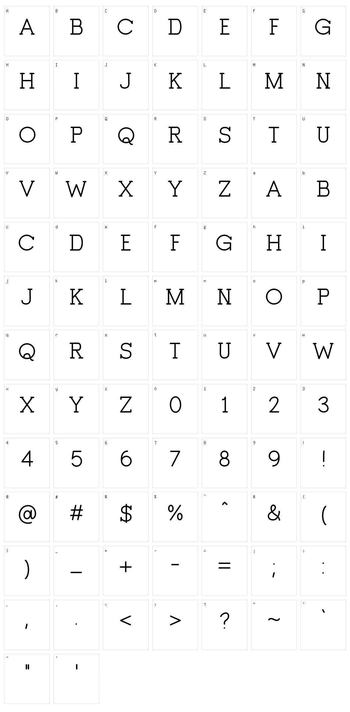 Hungry Stam Character Set