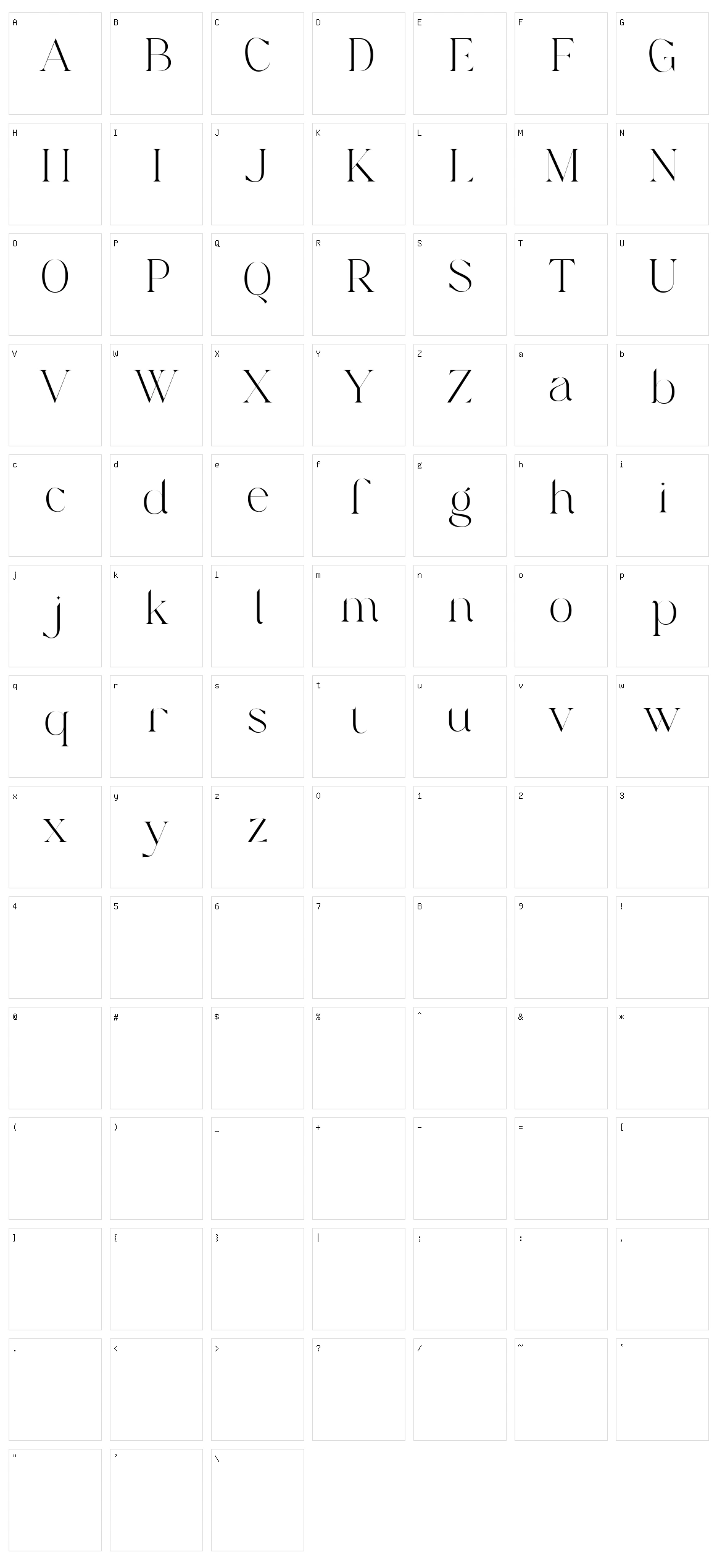 Joyfish Character Set