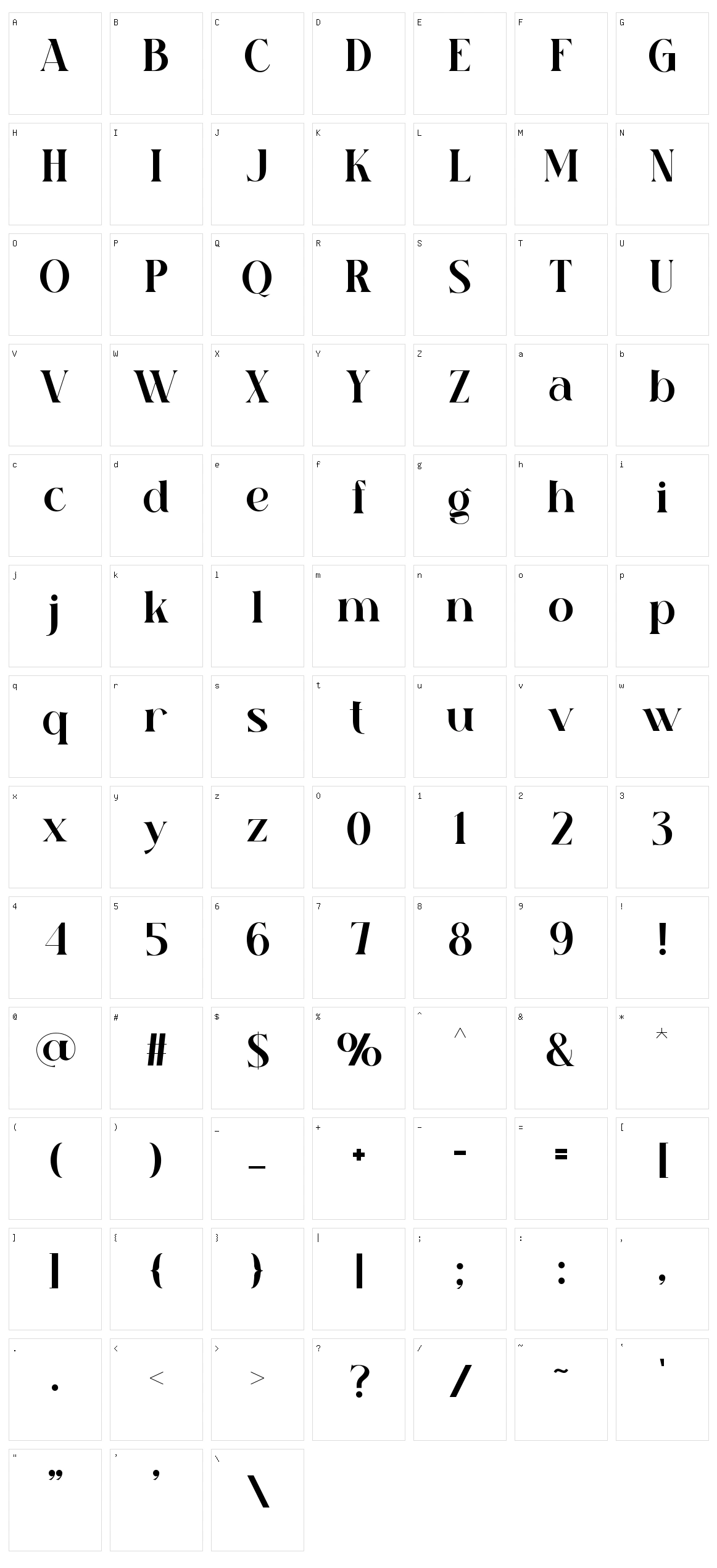 Kafiyeh Character Set