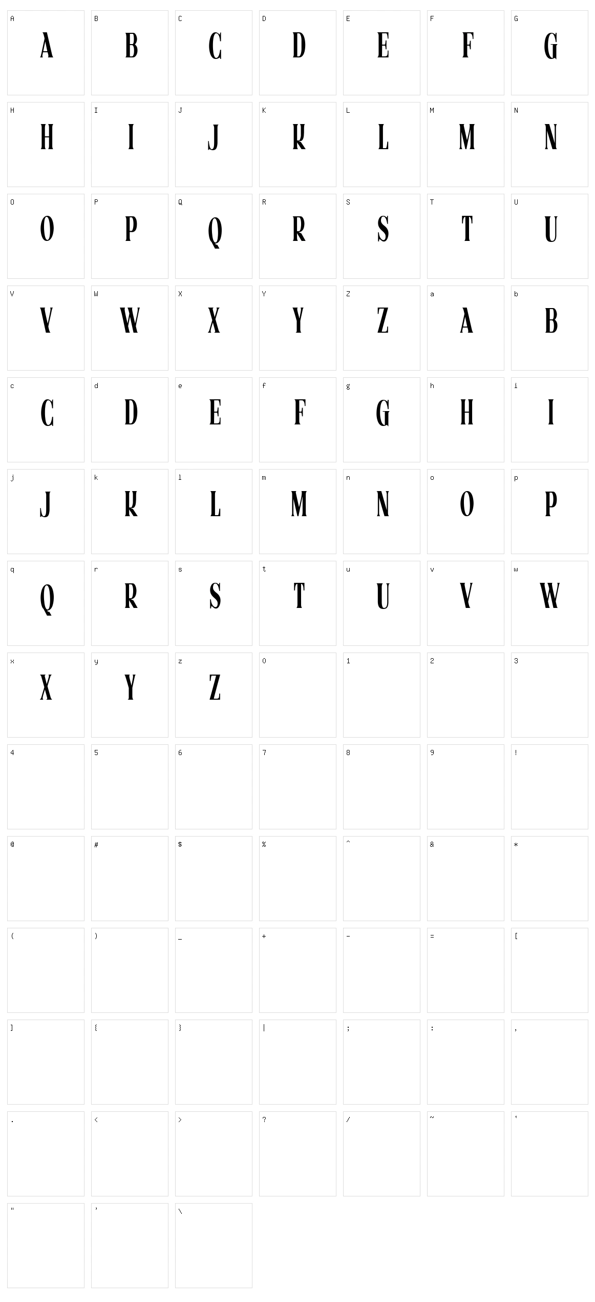 Kandinsky Character Set