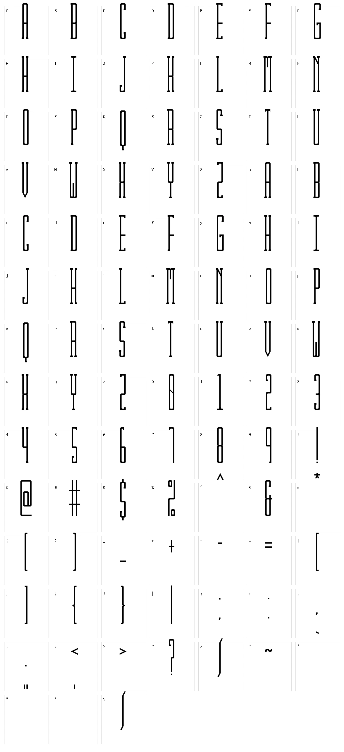 Kibby Slab Character Set