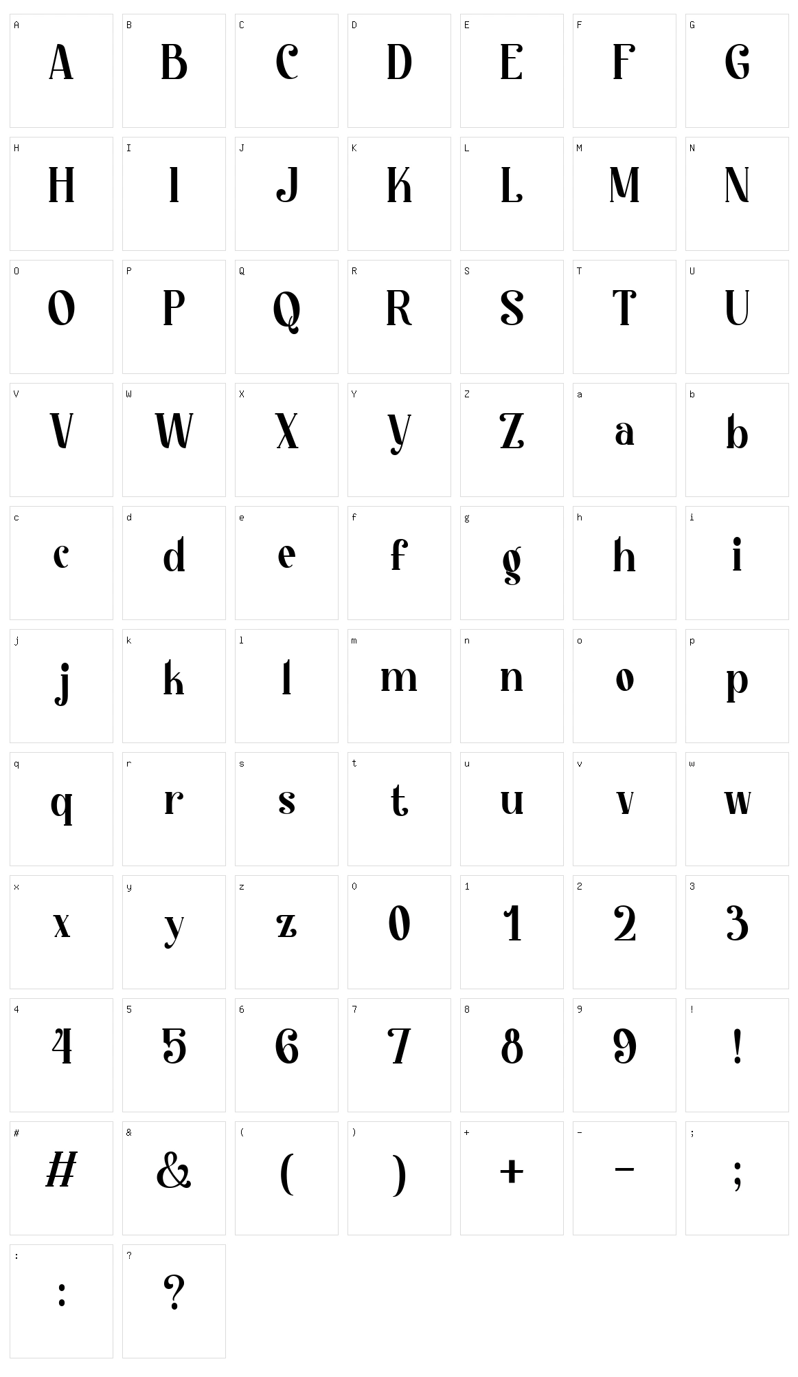 Kingstyle Character Set