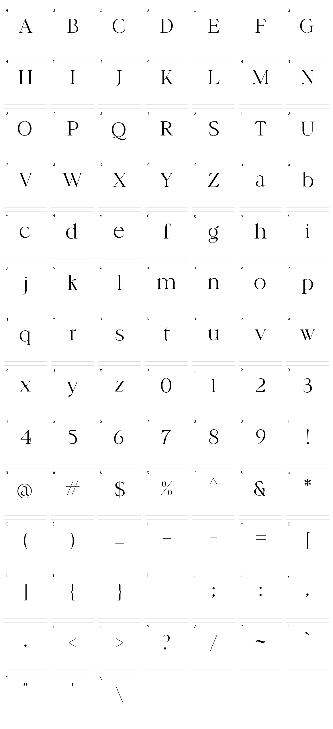 Krista's Character Set