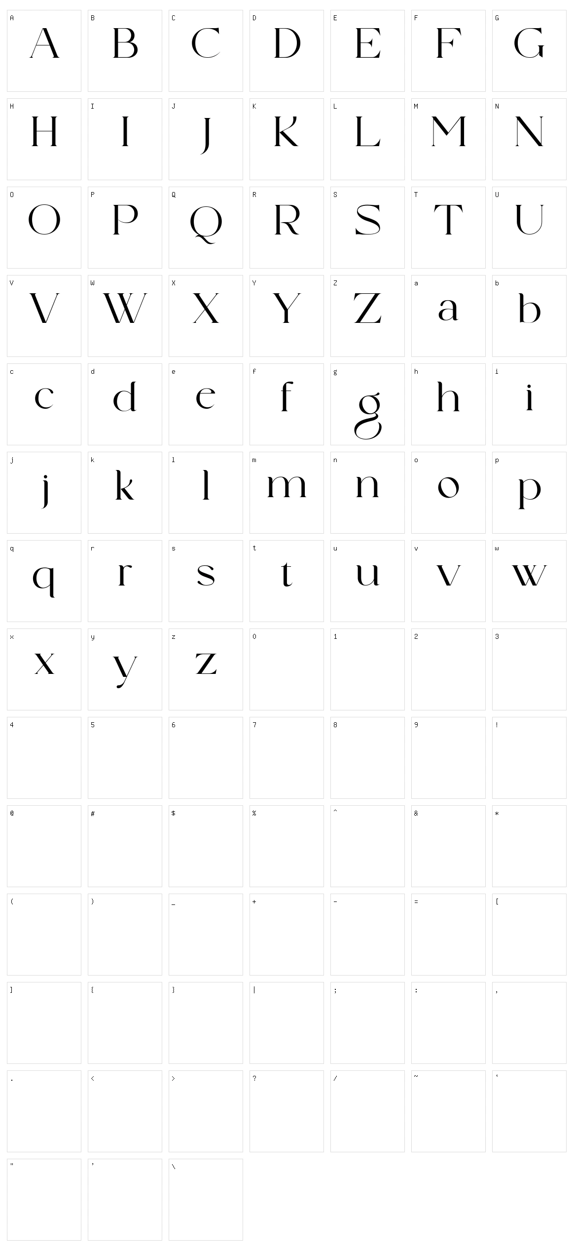 Kugile Character Set