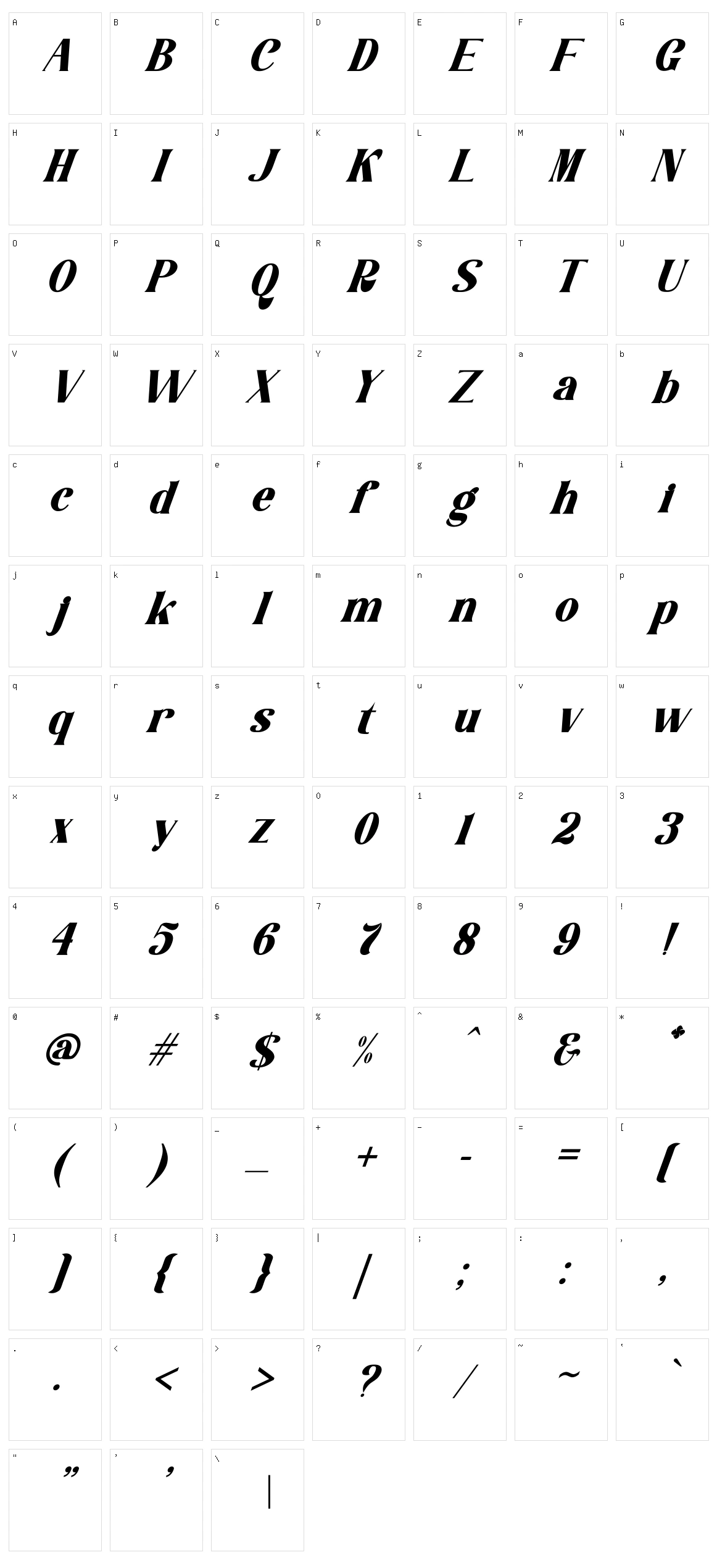 La Lemonti Character Set