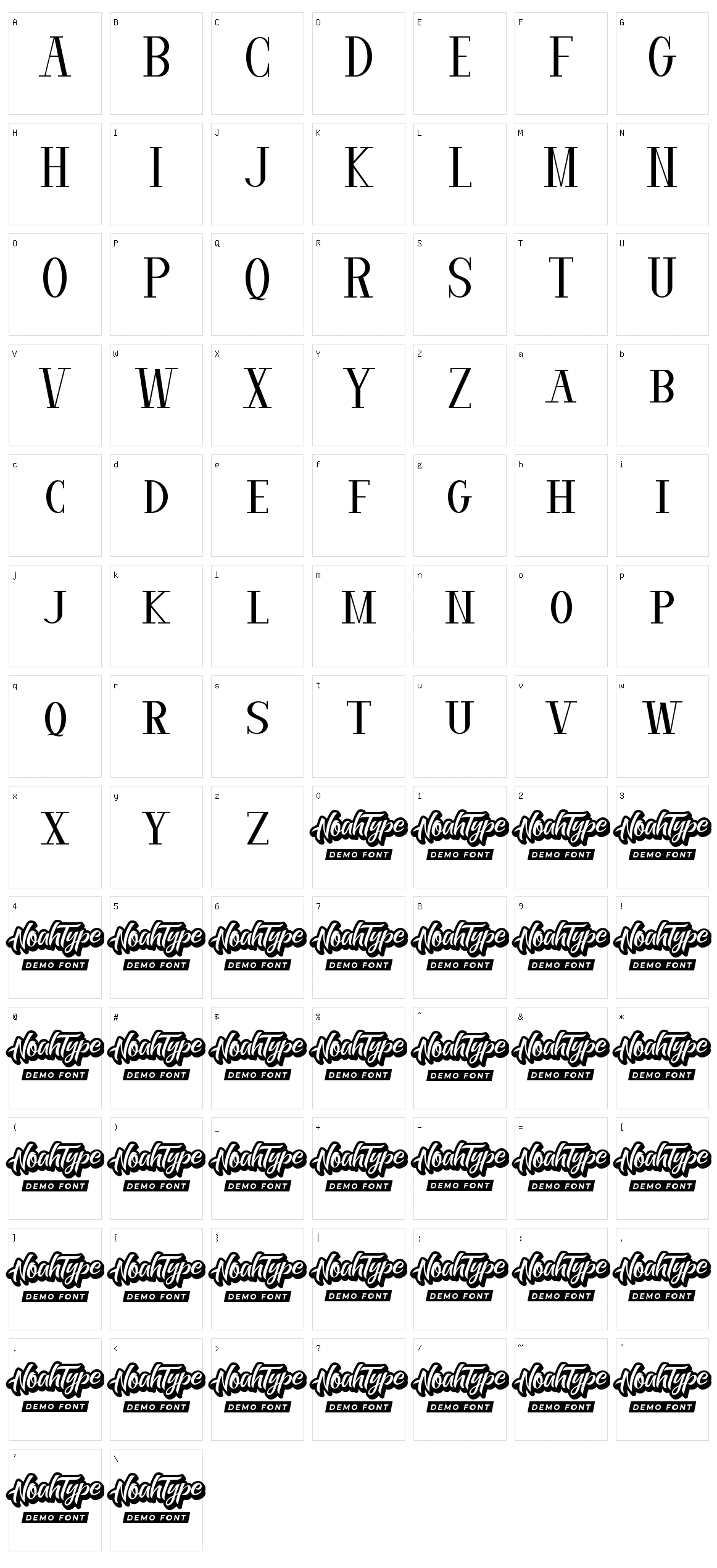 Labella Character Set