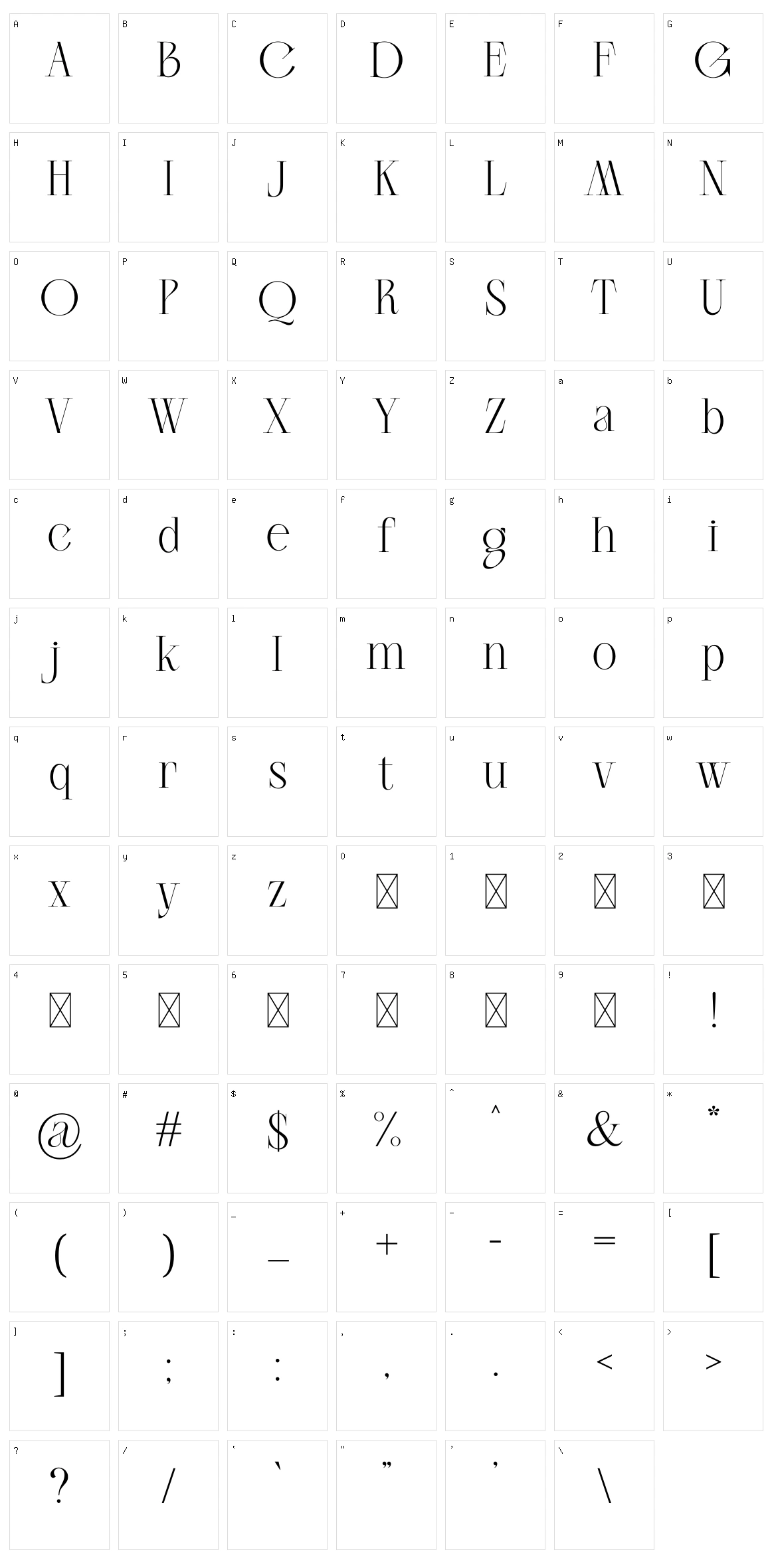 Lacoste Celtic Character Set