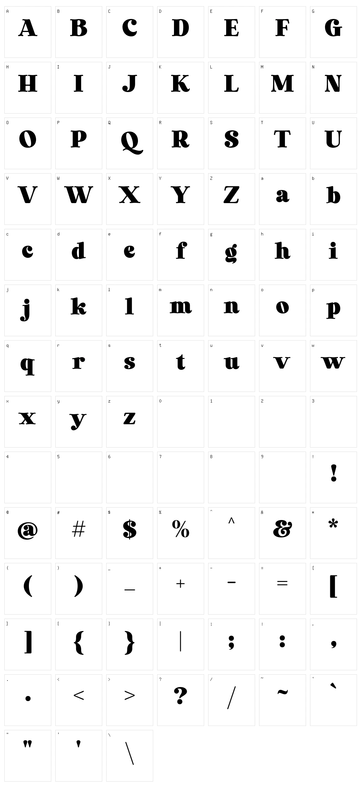 Laurens Character Set