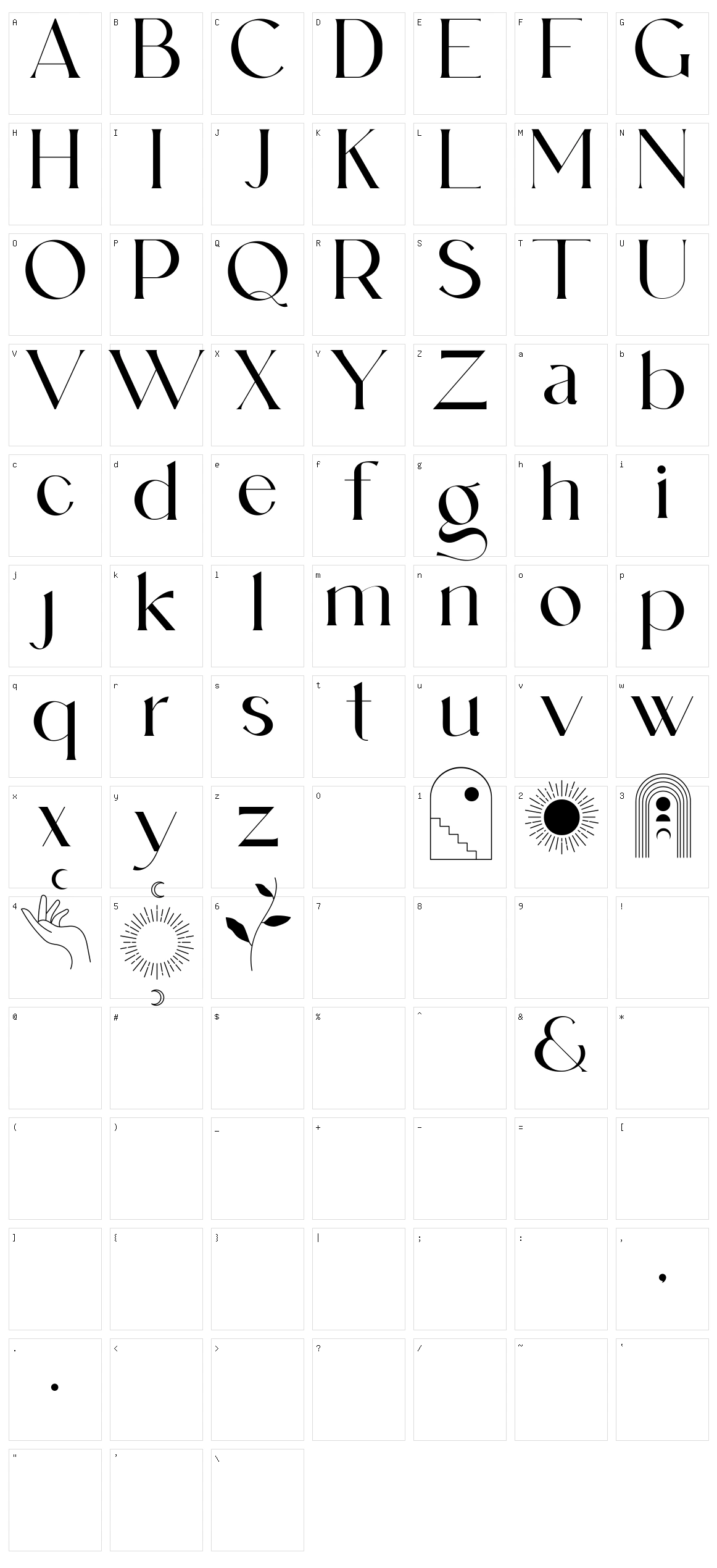 Leky Calgria Character Set