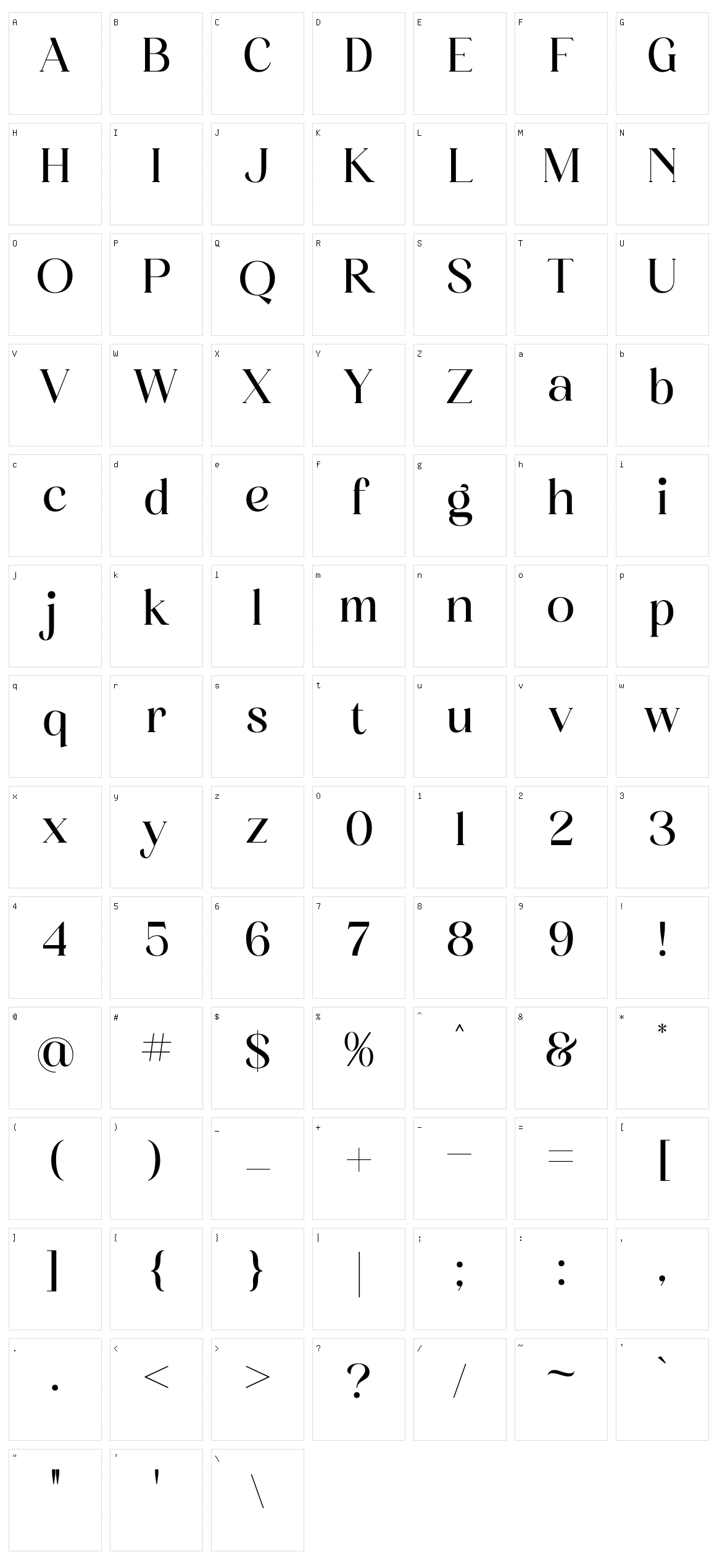 Lemosty Character Set